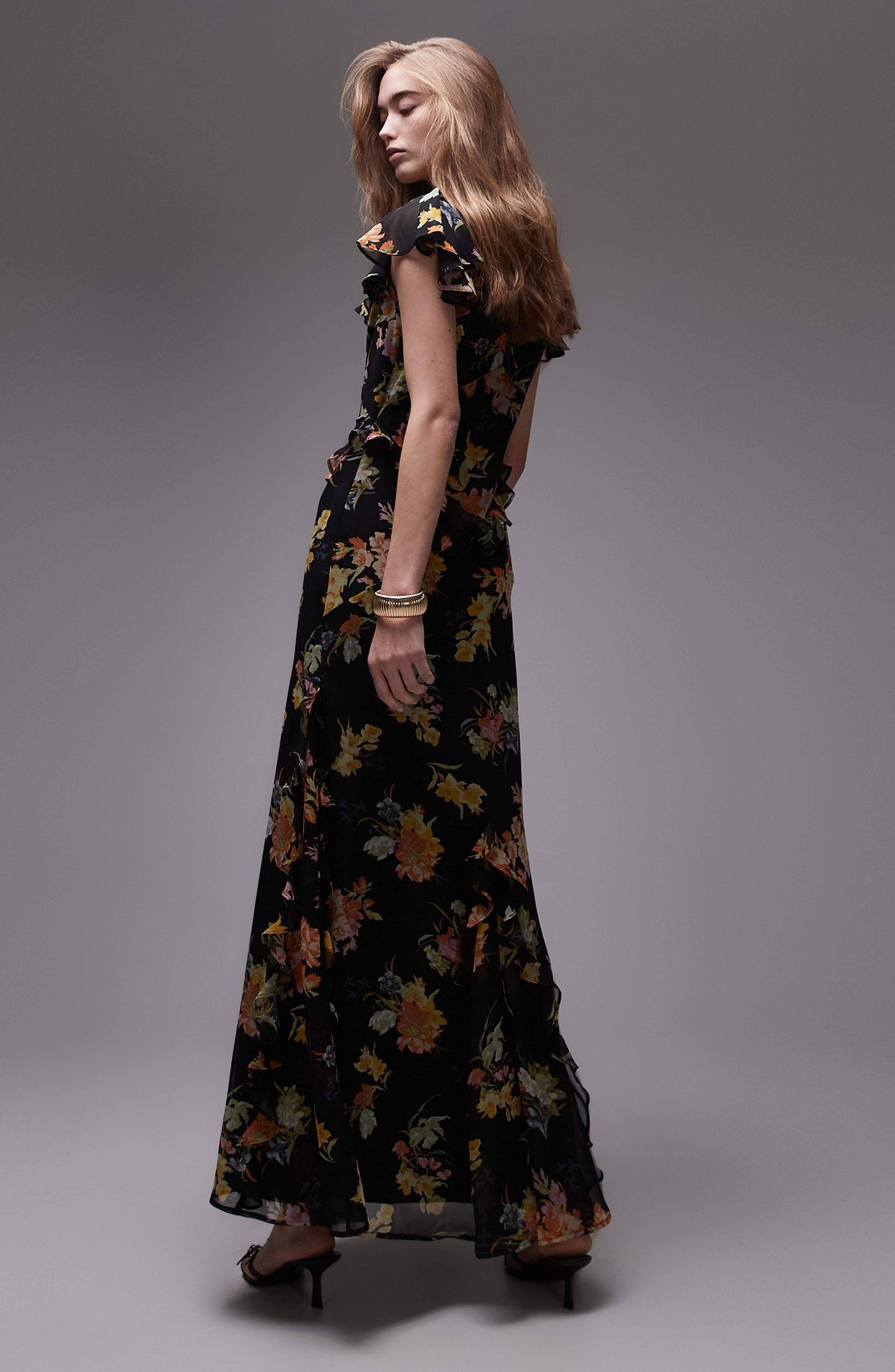 Floral Ruffle Maxi Dress - image 2