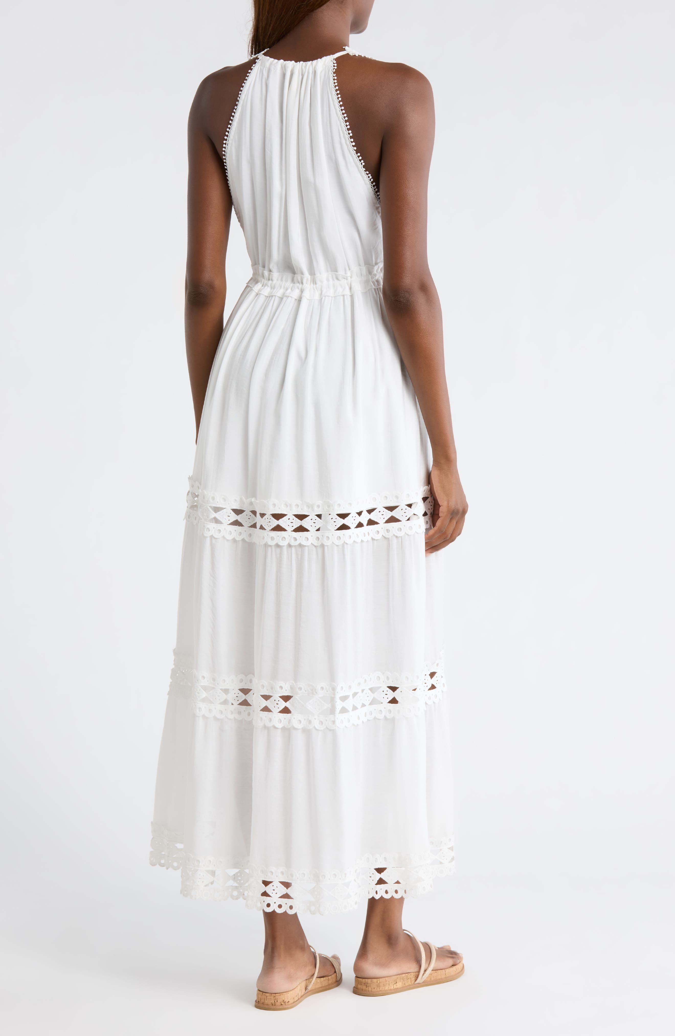 Cutout Trim Sleeveless Cover-Up Maxi Dress - image 4