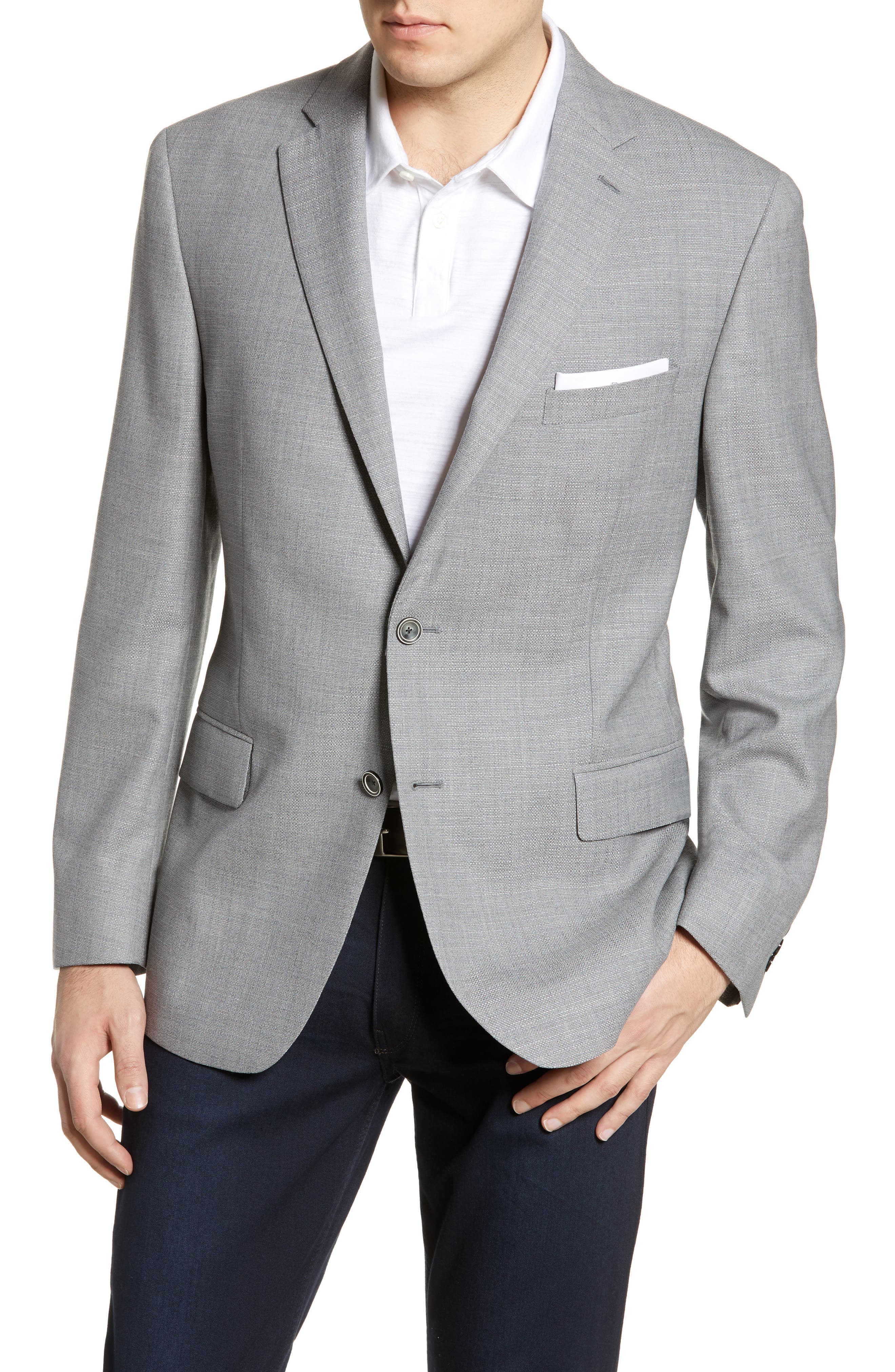 New York Fit Solid Wool Blazer - image 1