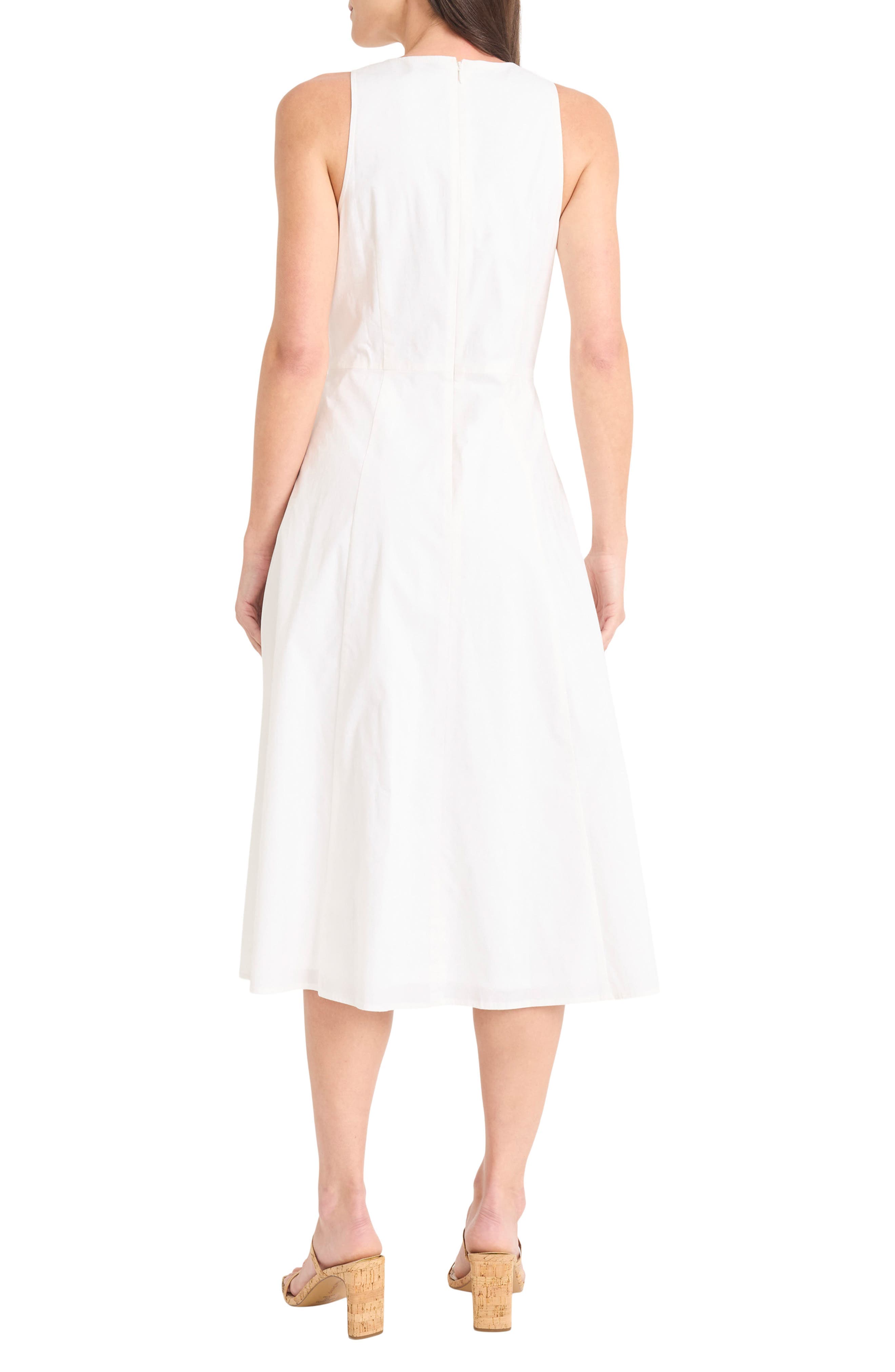 Jewel Neck Gathered Dress - image 4