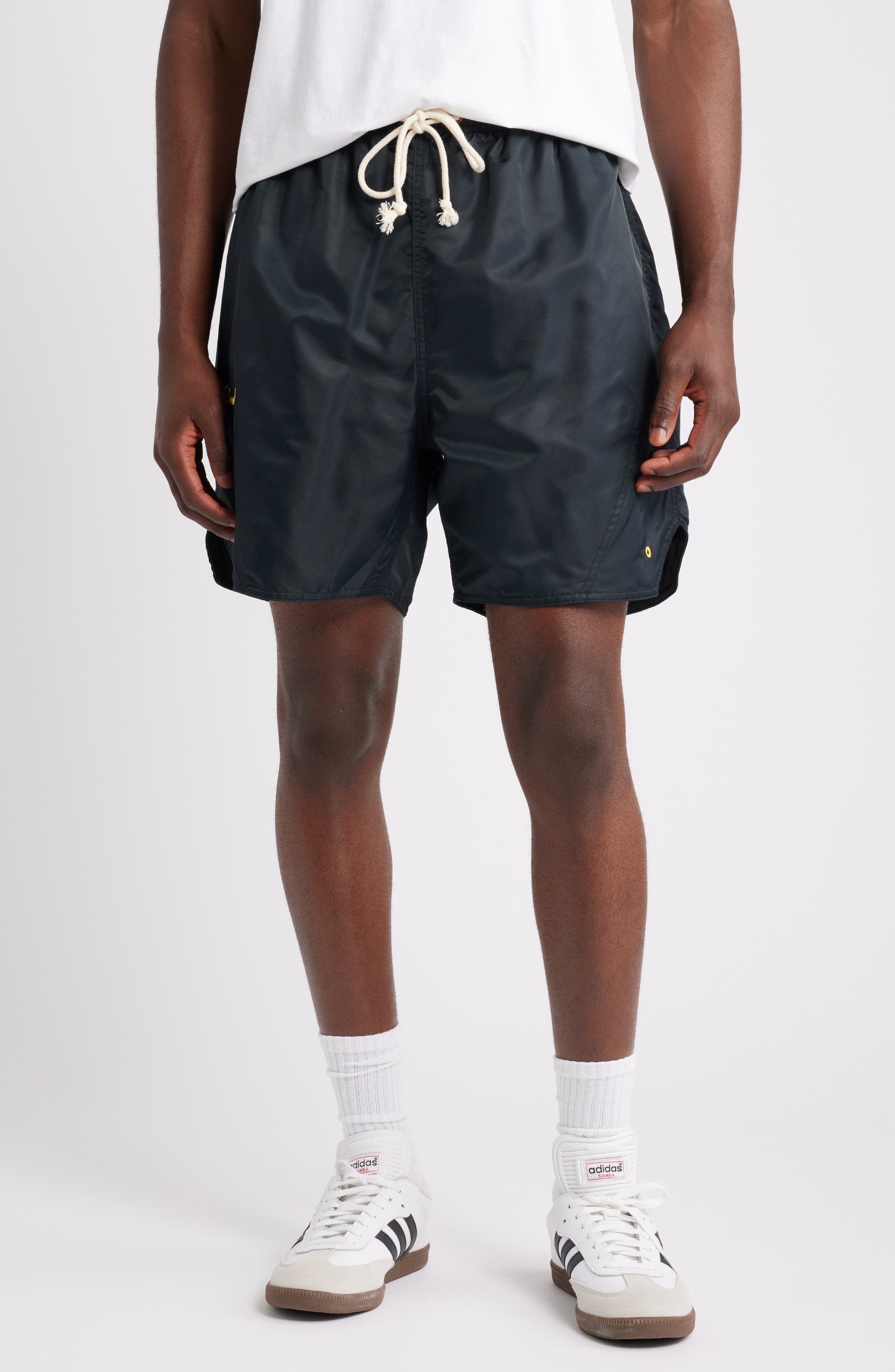 Olympic Embroidered Logo Nylon Shorts - image 1