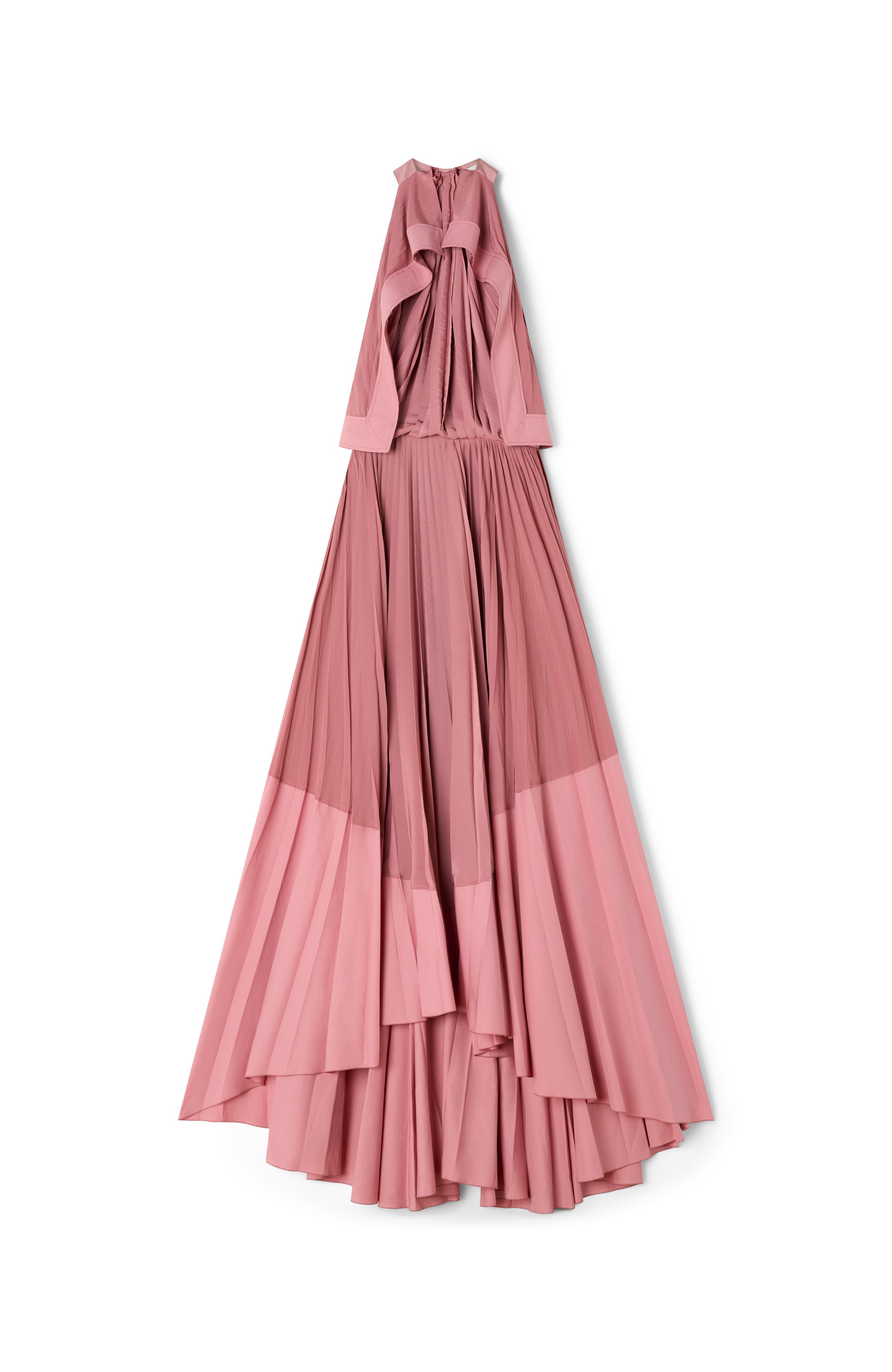 Pleated Dress In Charmeuse And Cotton - image 2