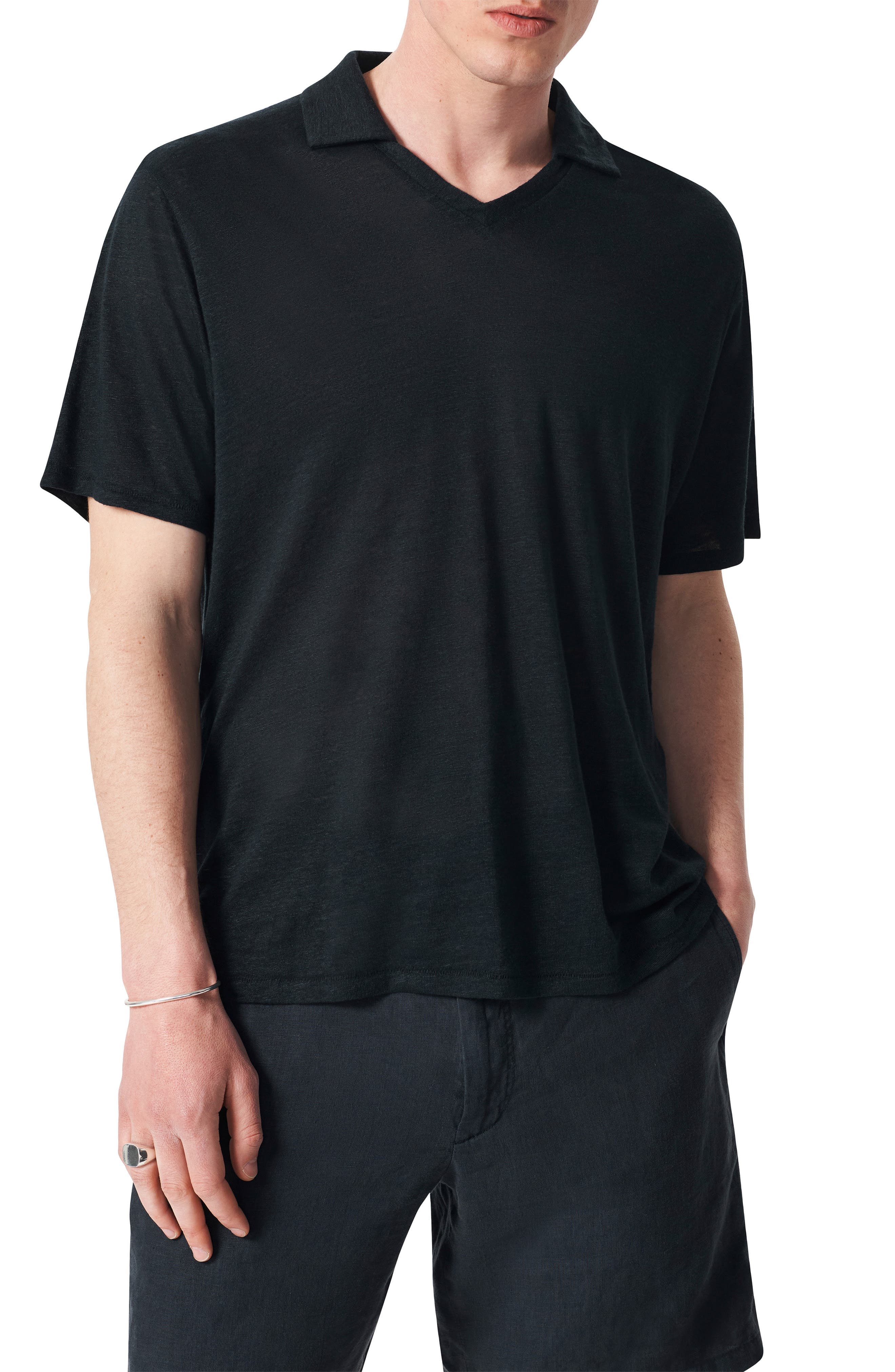 Johnny Collar Linen Polo - image 1
