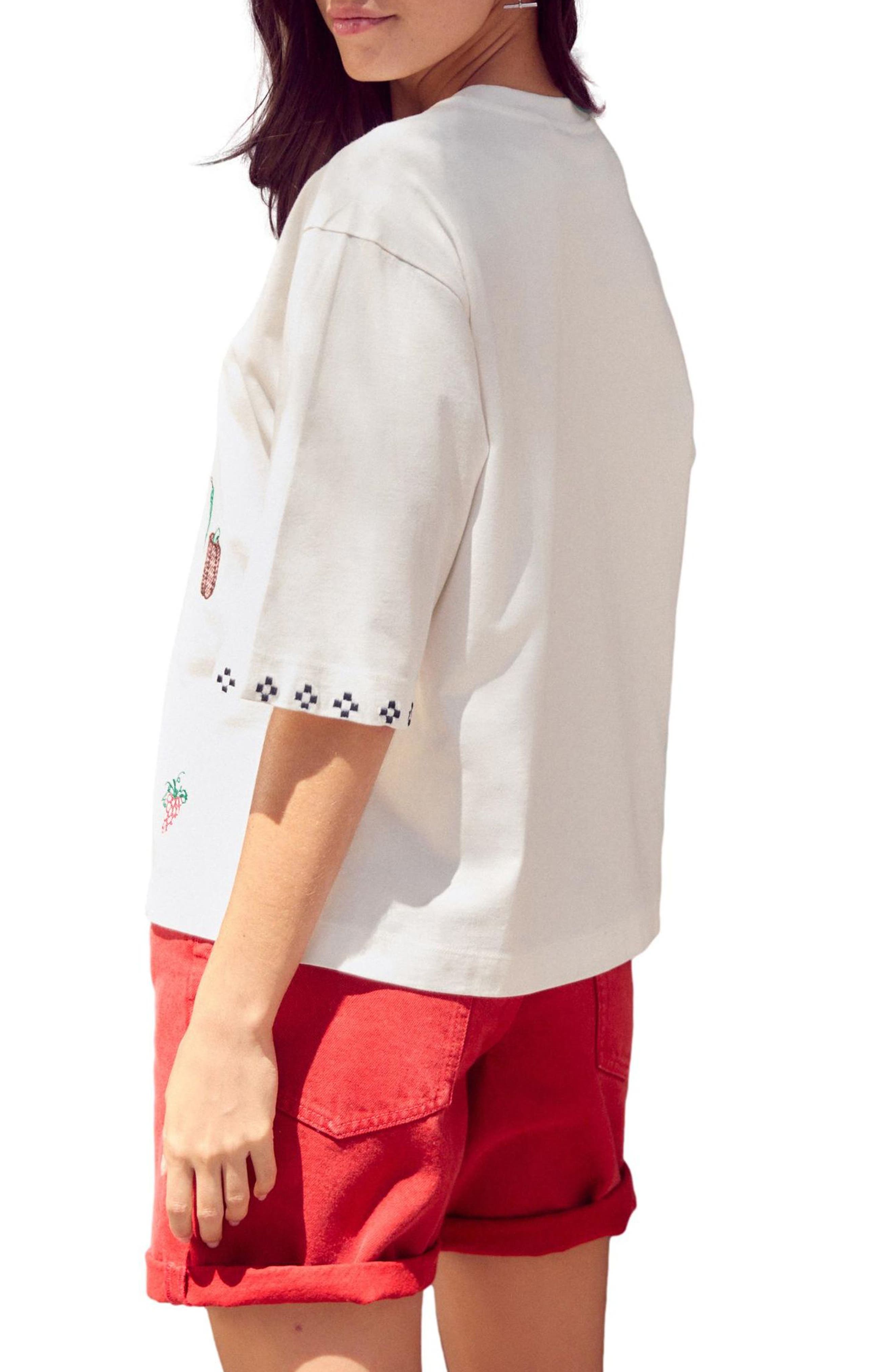Embroidered Oversize Cotton T-Shirt - image 2
