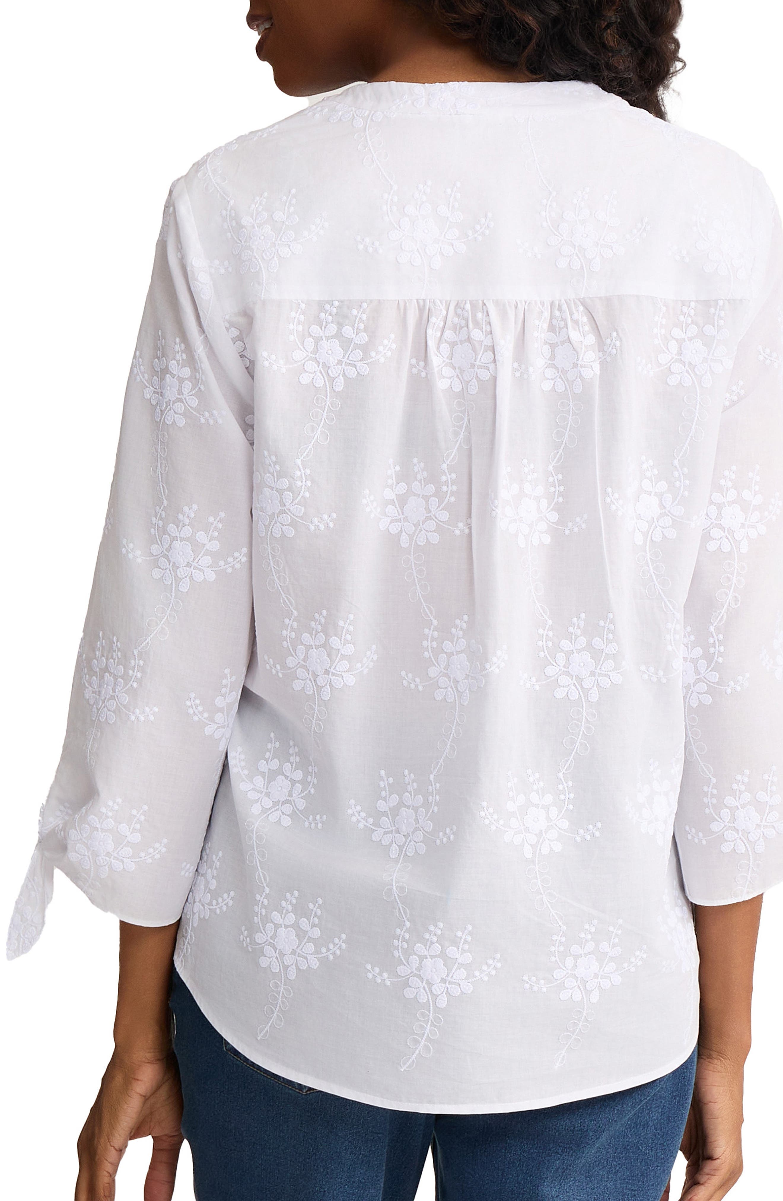 Floral Embroidered Button-Up Shirt - image 2