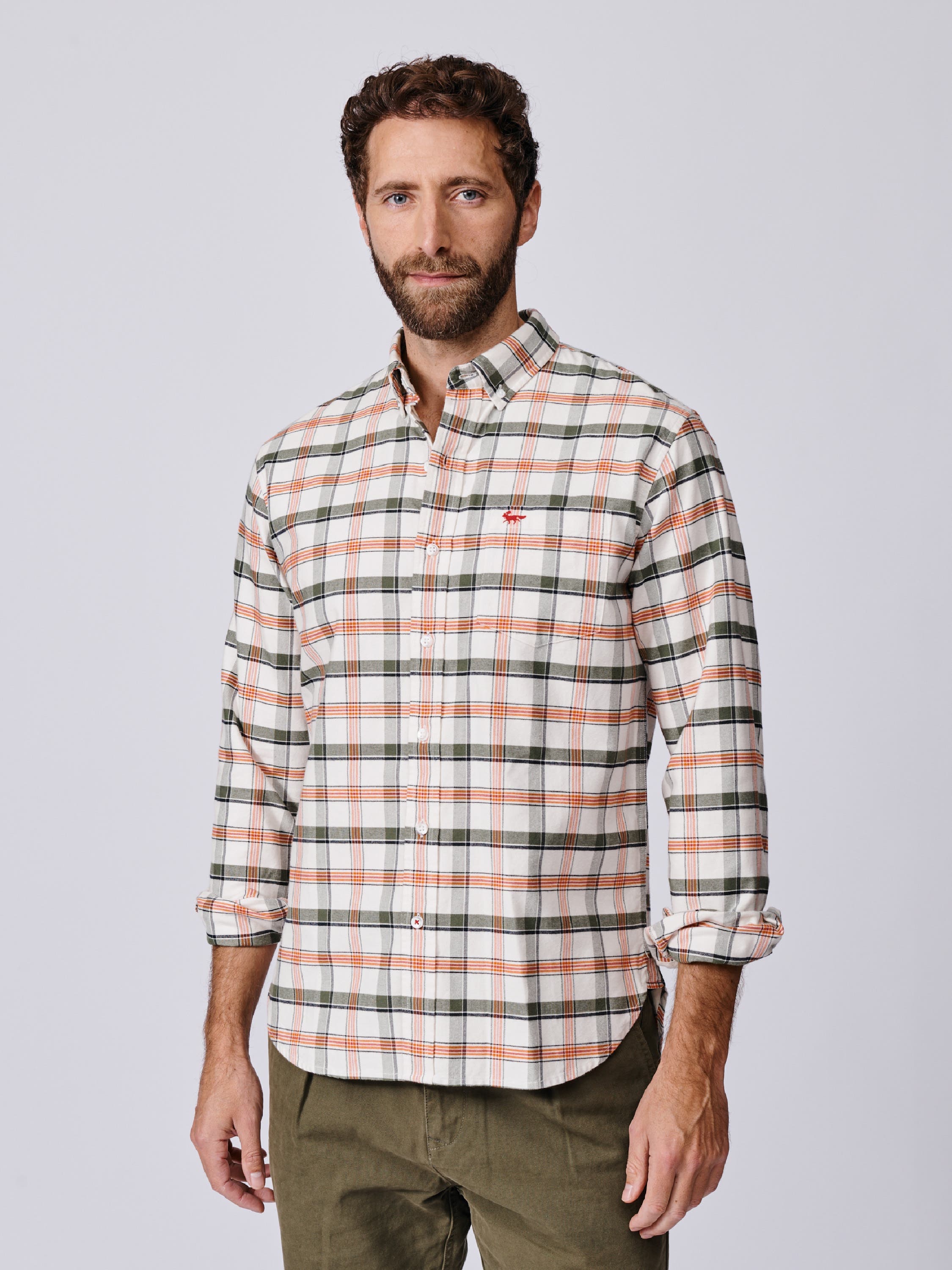 Merton Brushed Oxford Button Down Shirt - image 1