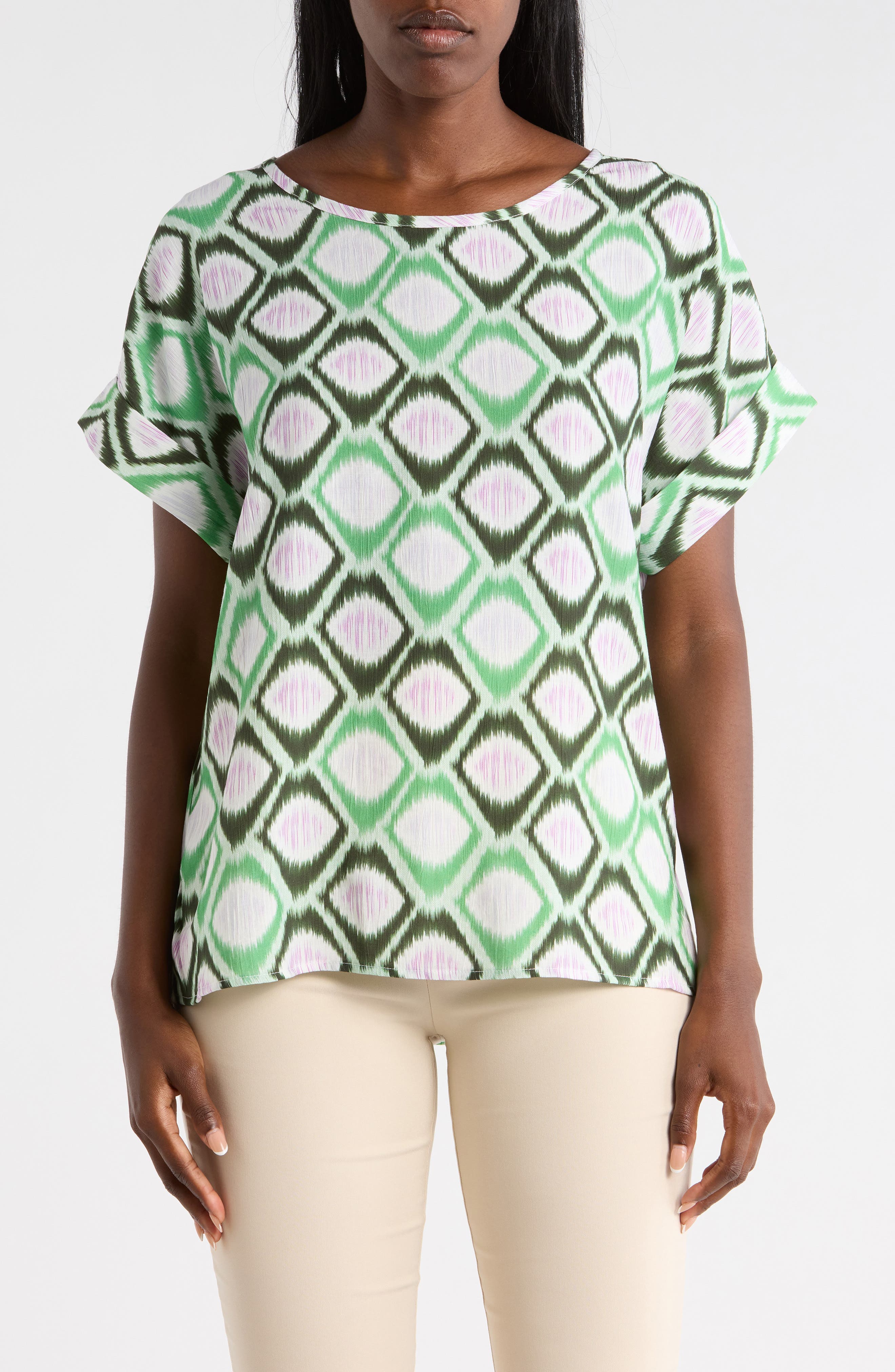 Honeycomb Print Top - image 1
