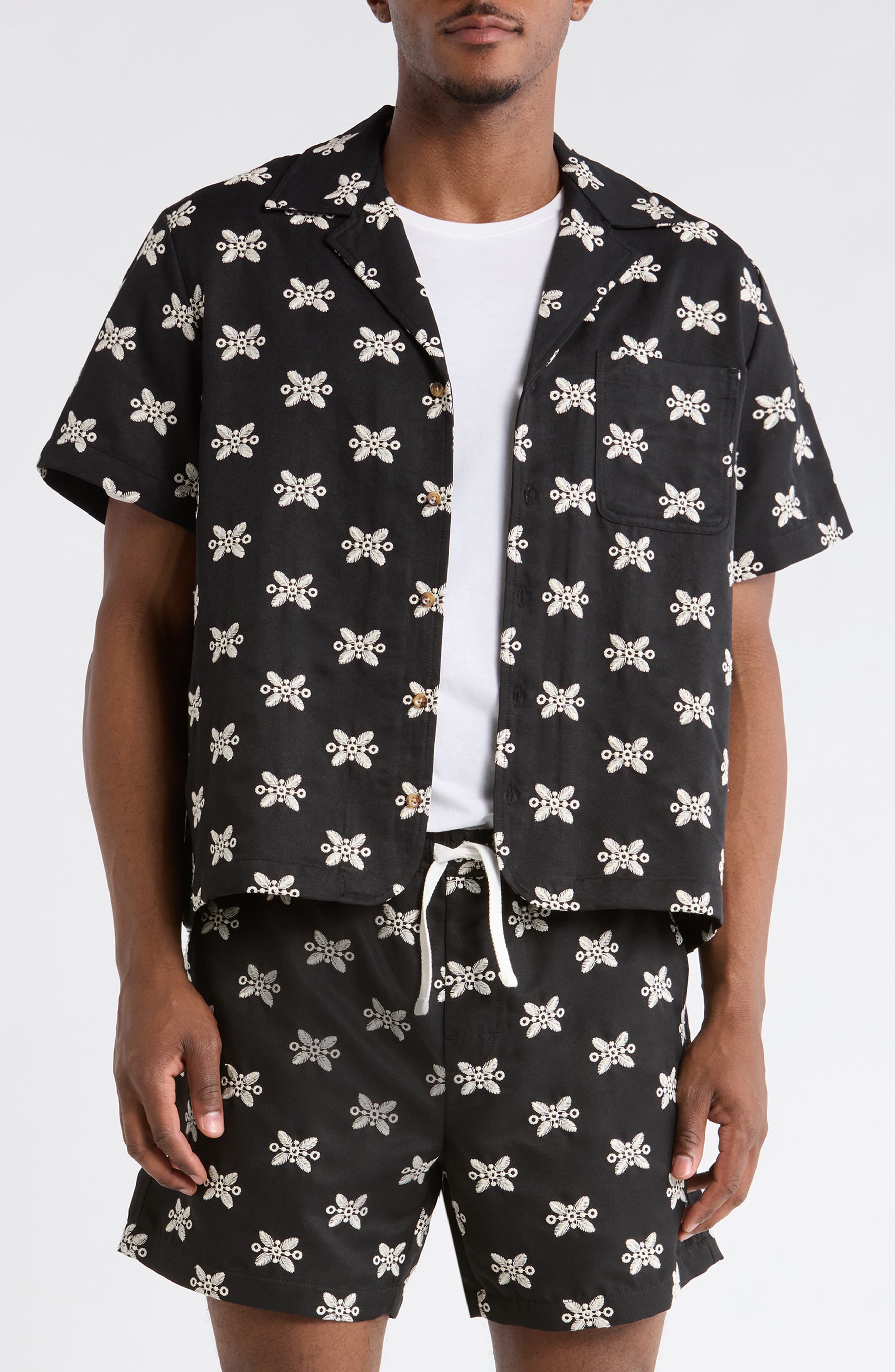 Ronan Embroidered Camp Shirt - image 1