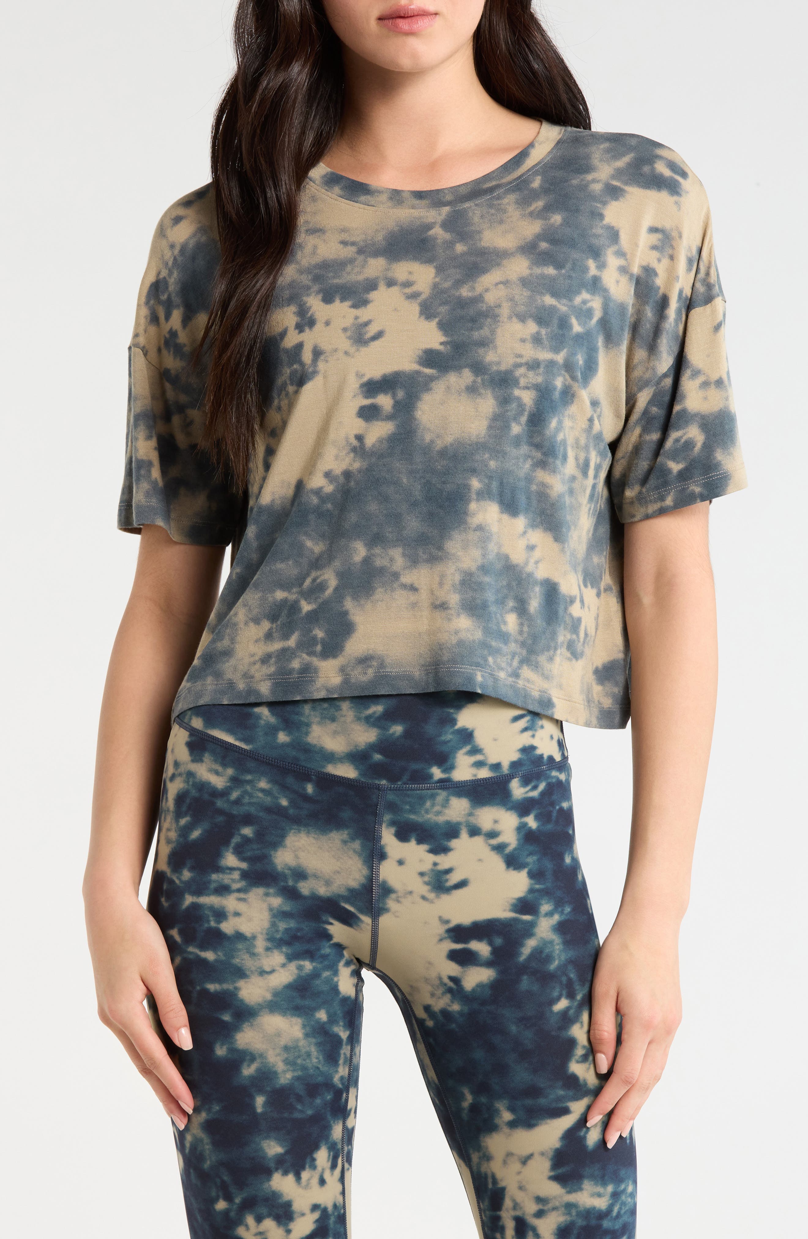 Shibori Breeze Crop Boyfriend T-Shirt - image 1