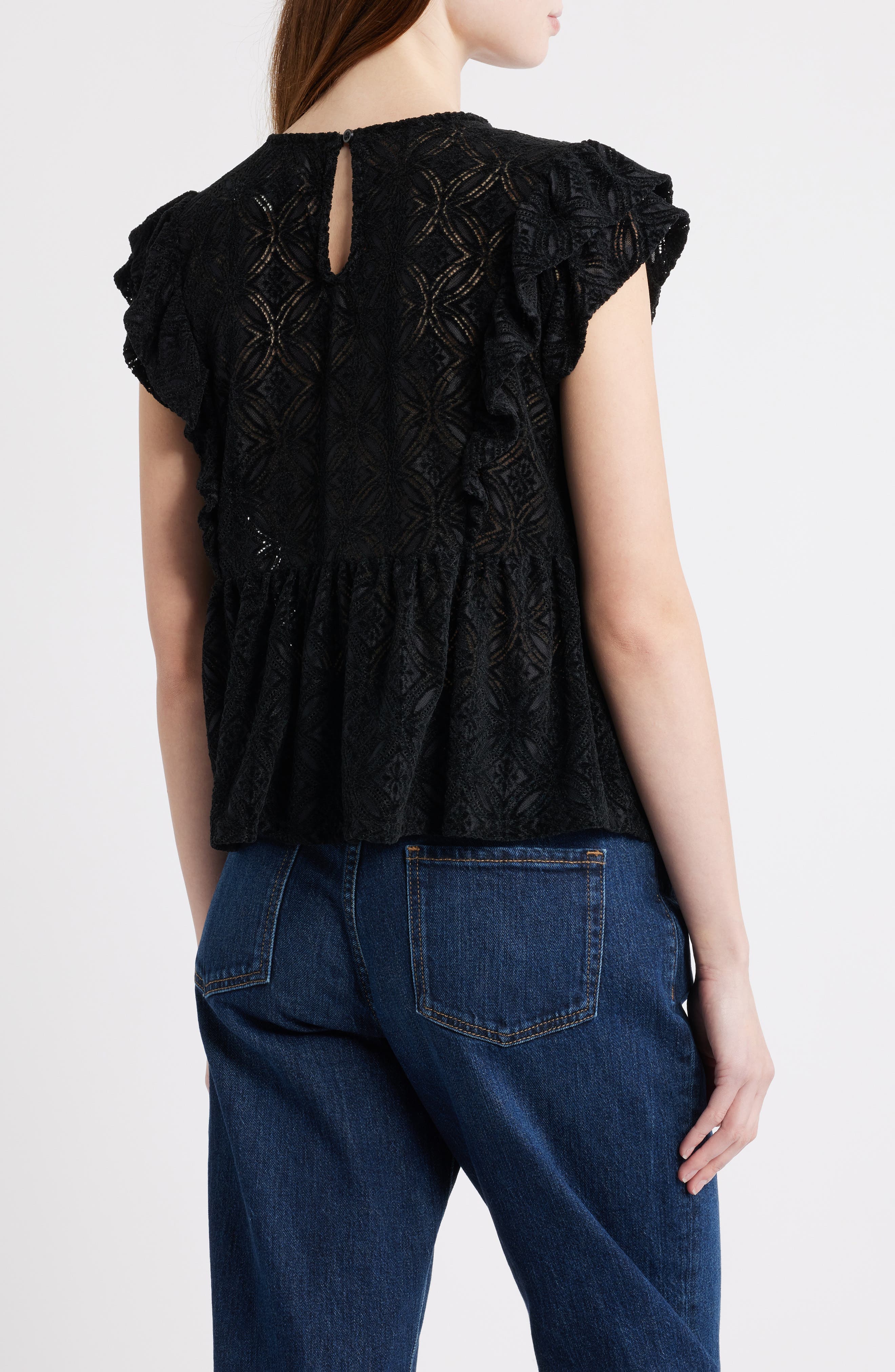 Flutter Sleeve Peplum Top - image 2