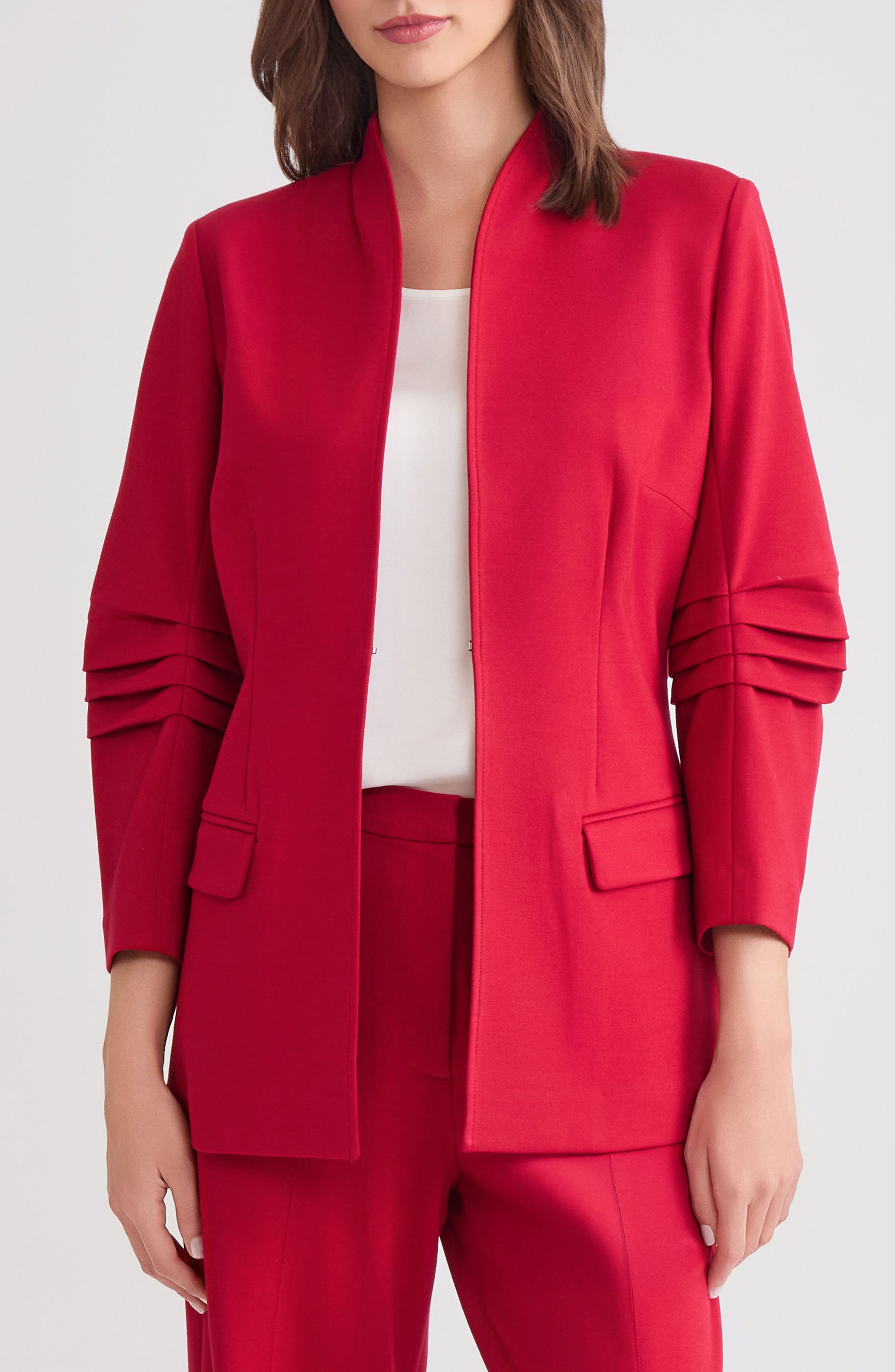 Ruched Sleeve Ponte Jacket - image 3