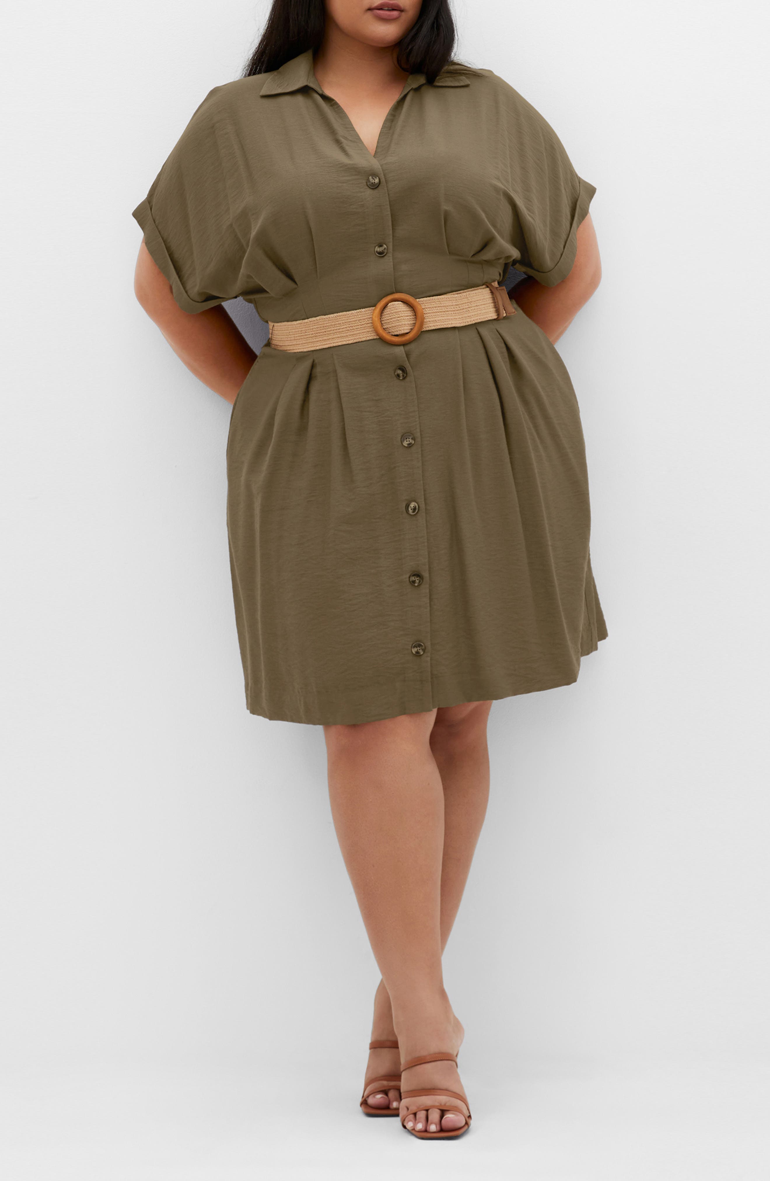 Jade Belted Shirtdress - image 1