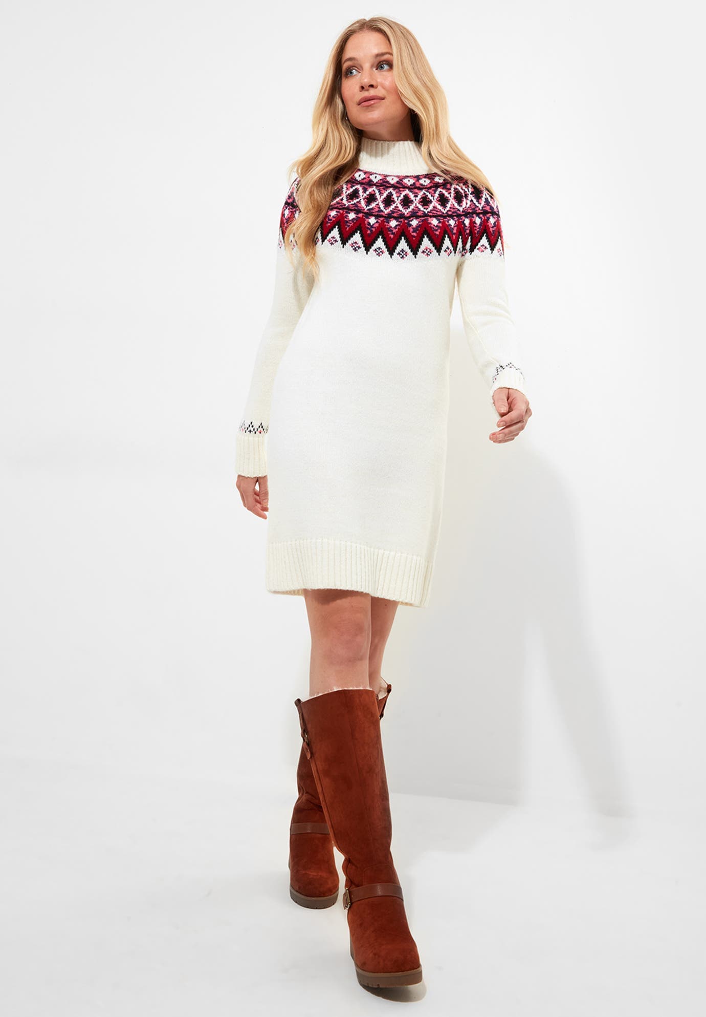 Fairisle Sweater Dress - image 1