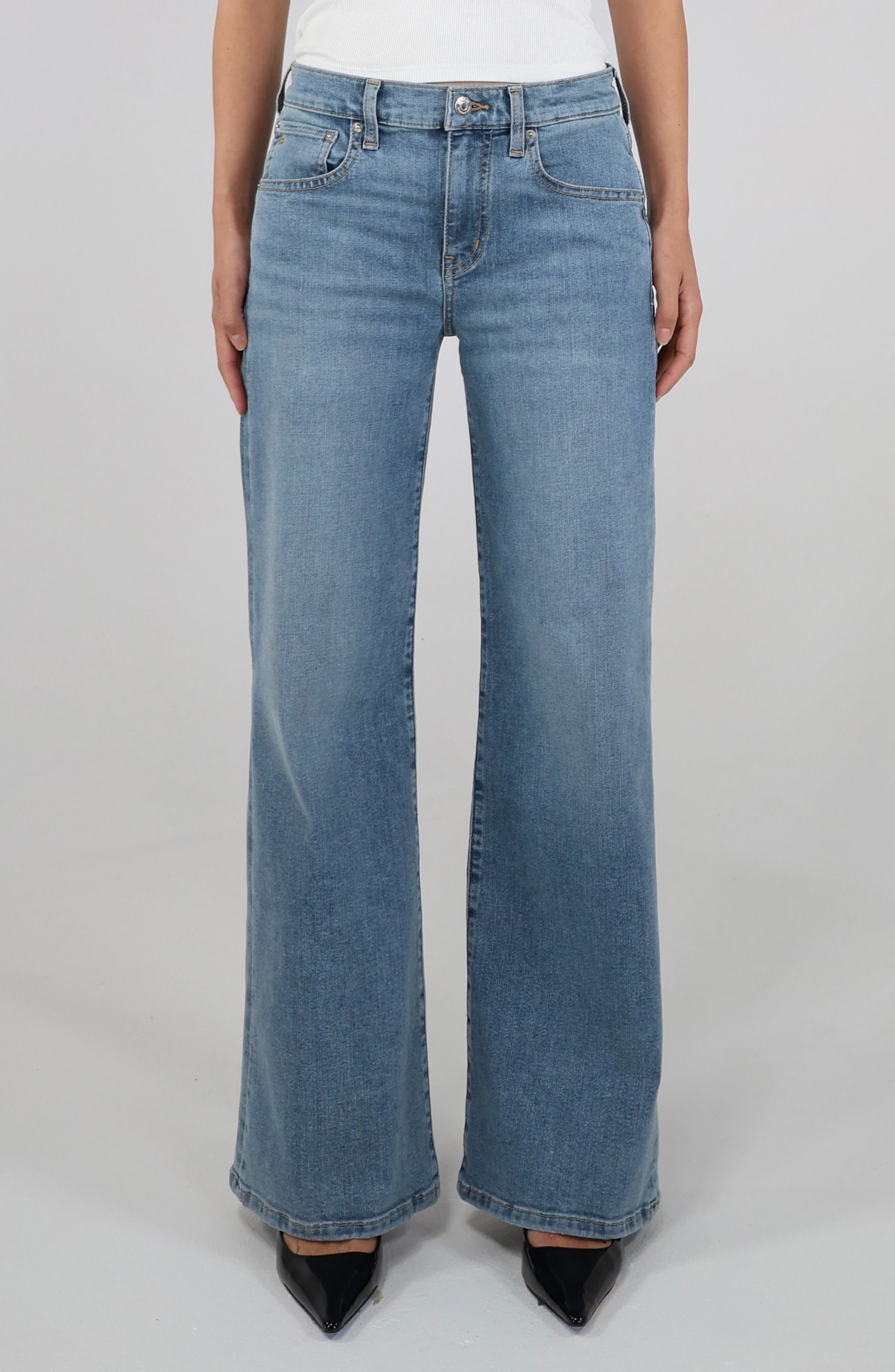 Romi Mid Rise Wide Leg Jeans - image 1