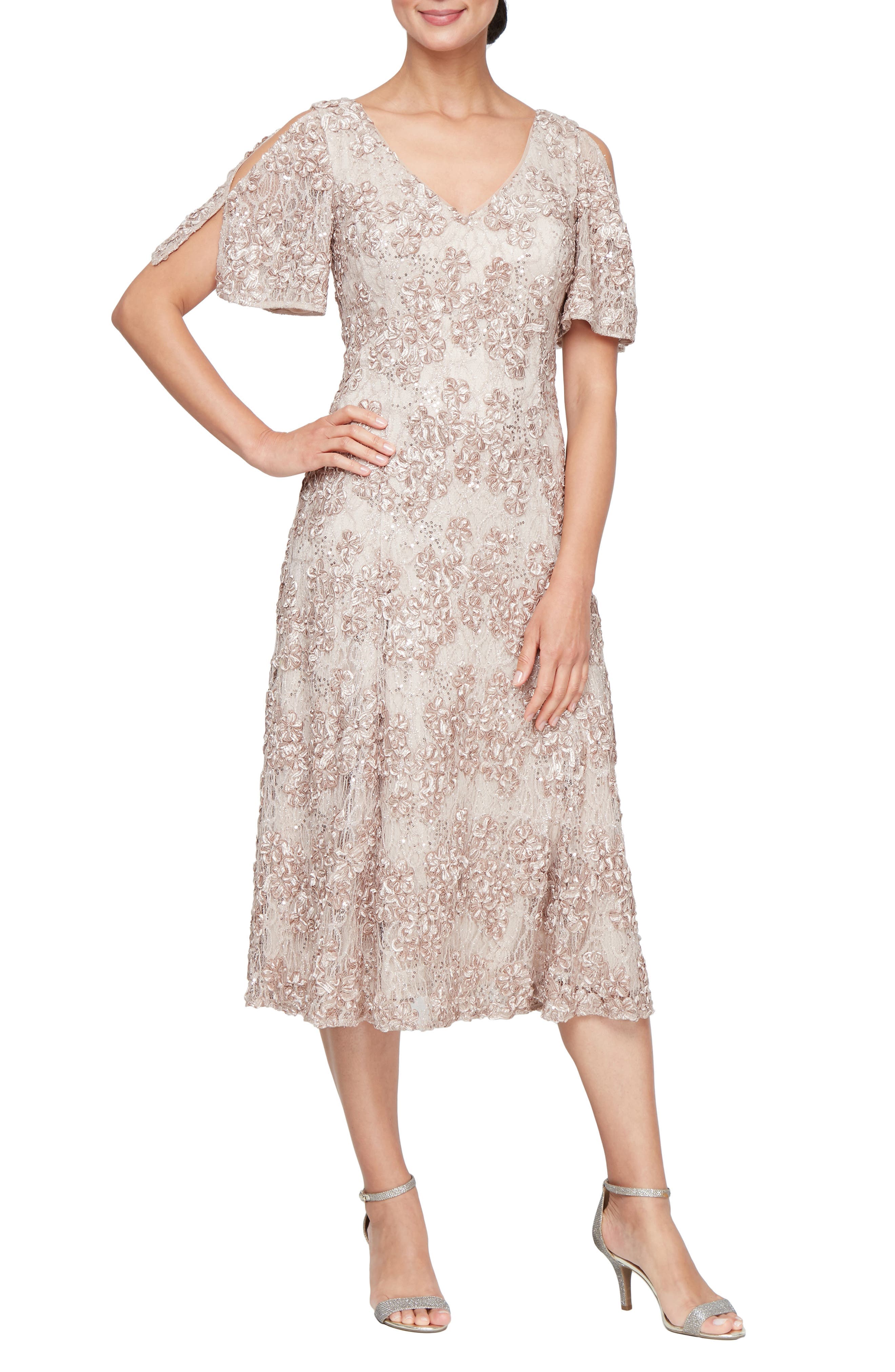 Soutache Lace Cocktail Dress - image 1
