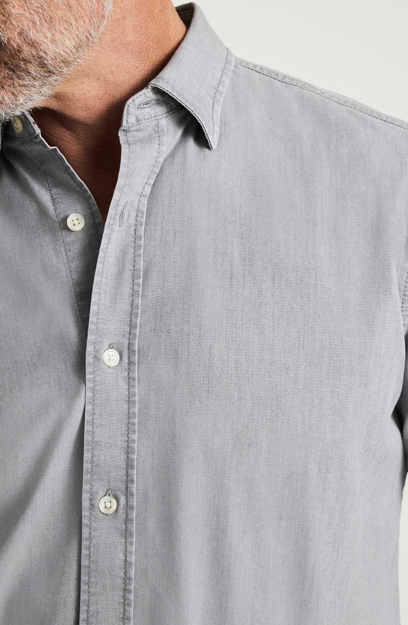 Denim Button-Up Shirt - image 2