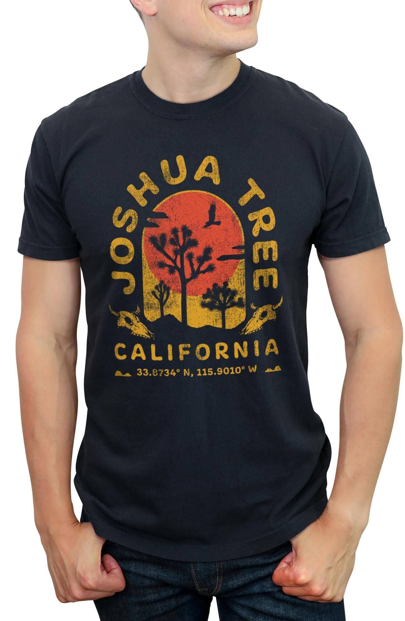 Men's Lost Gods Joshua Tree California Distressed  Graphic T-Shirt - image 1