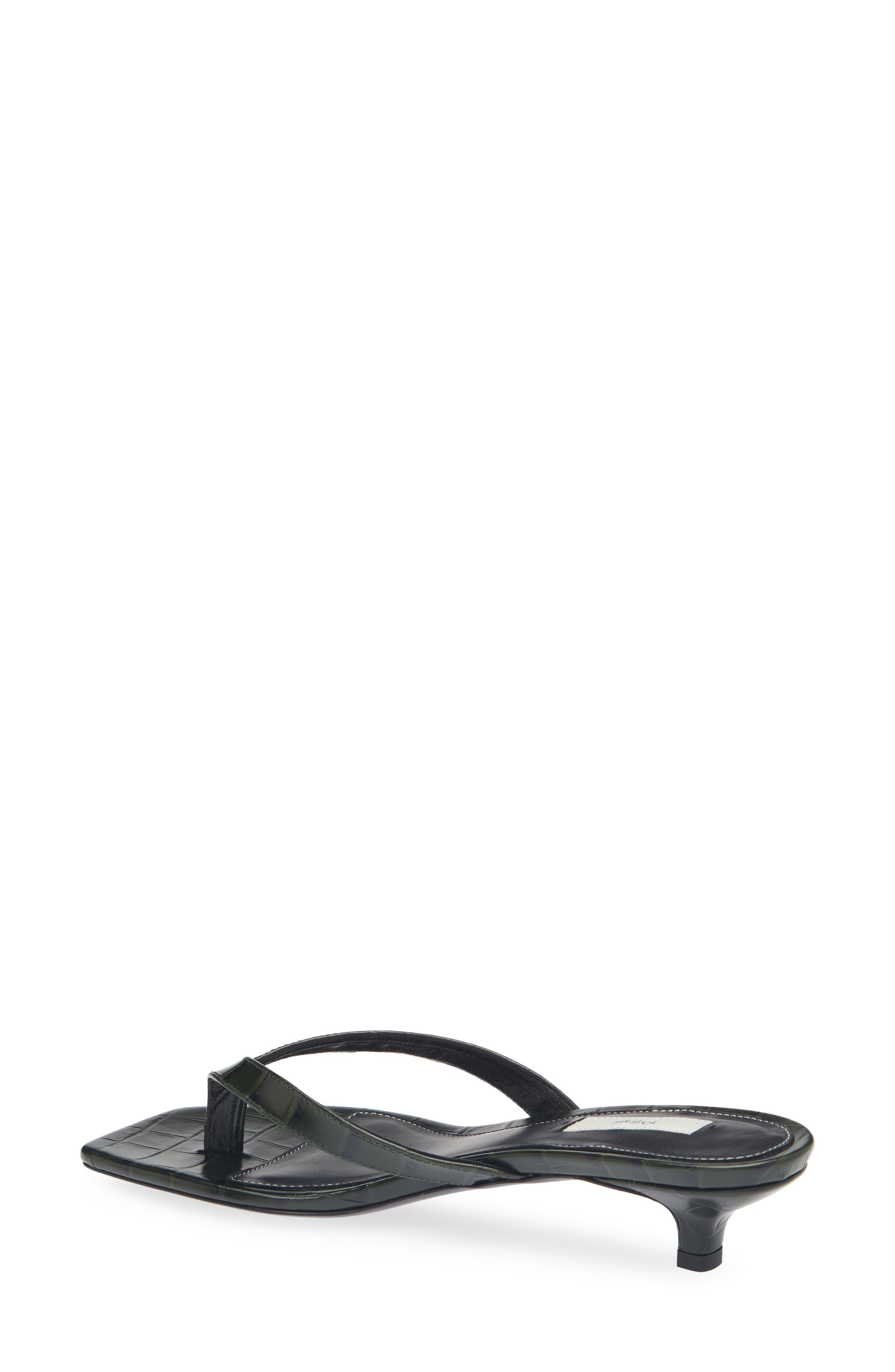 Croc Embossed Kitten Heel Flip Flop - image 4