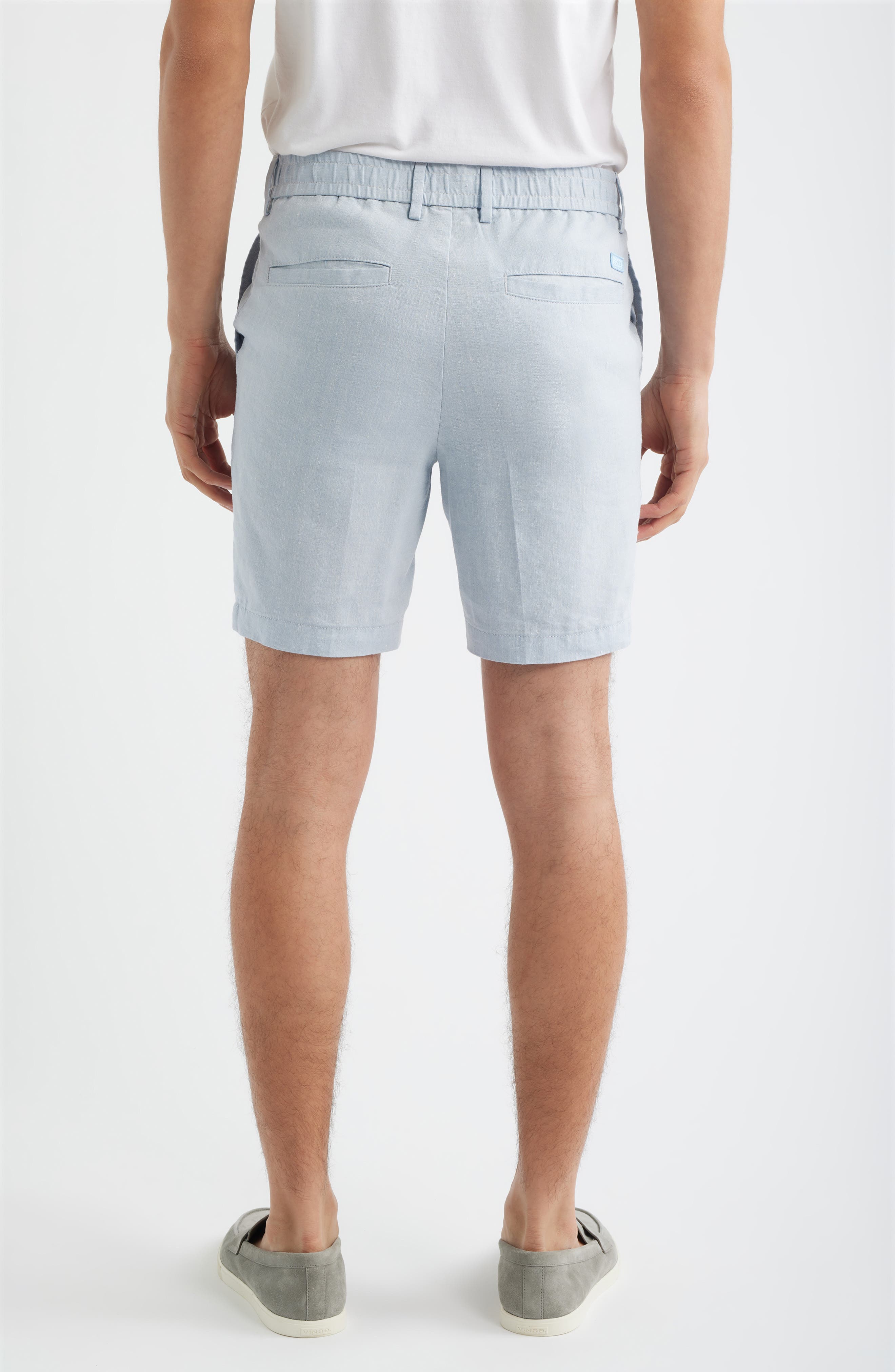 Kane Flat Front Linen Blend Drawstring Shorts - image 4