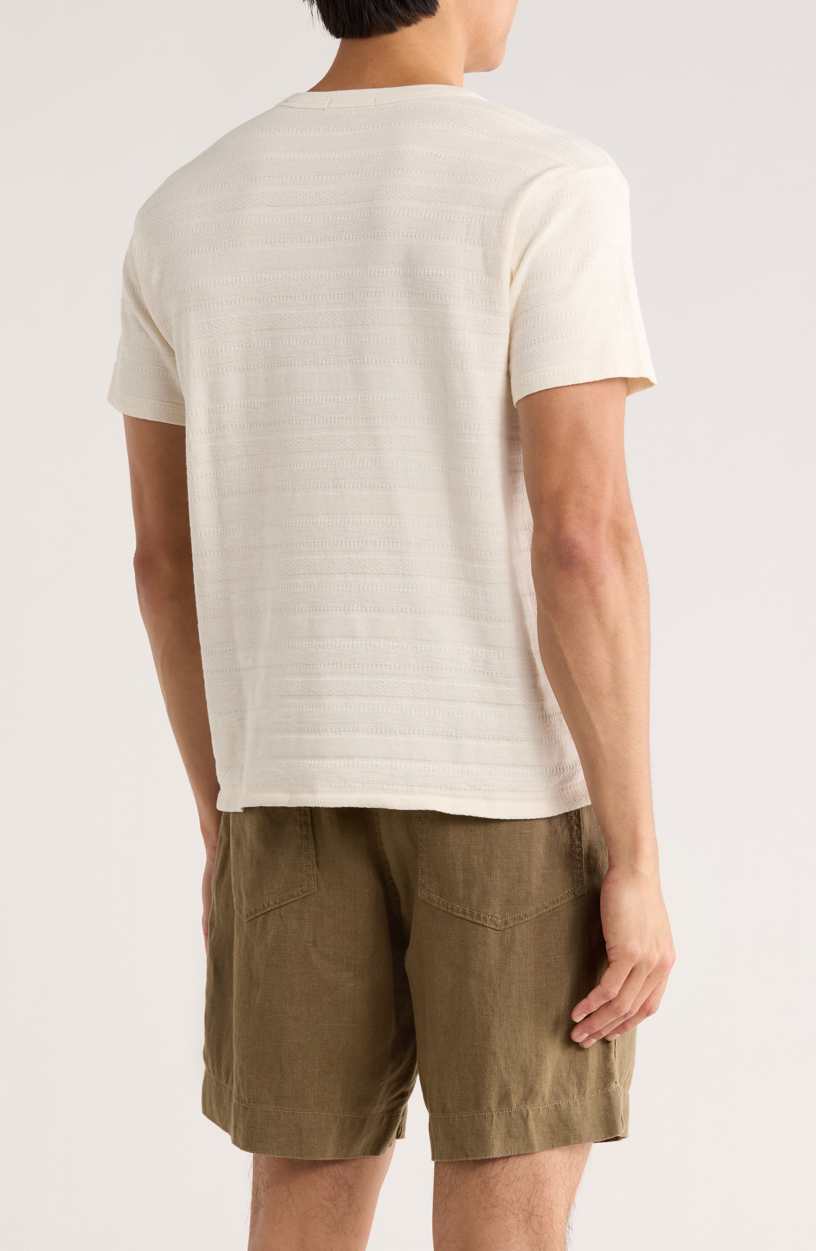 Vintage Jacquard Cotton Crew T-Shirt - image 2