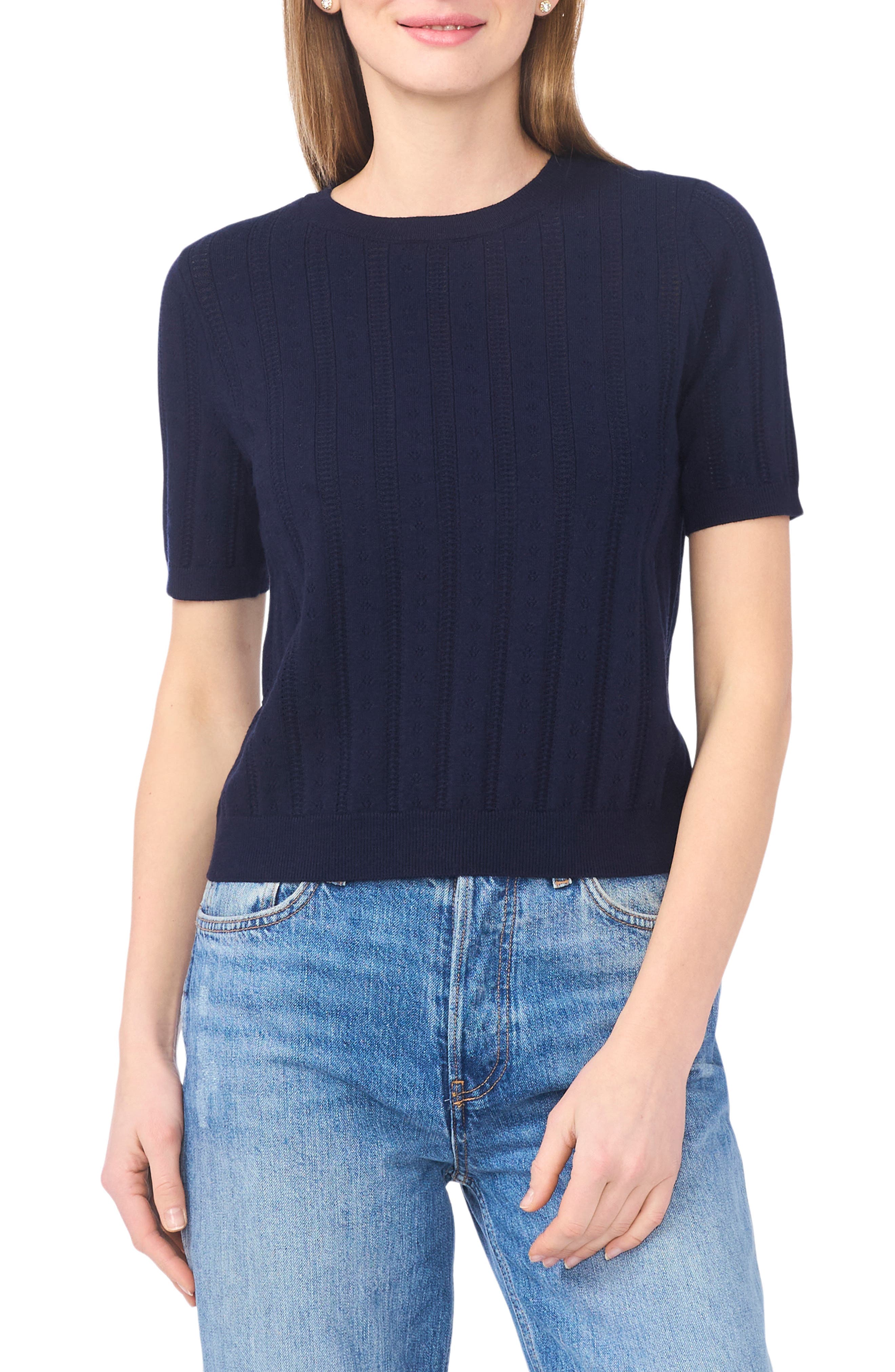 Pointelle Knit Sweater - image 3