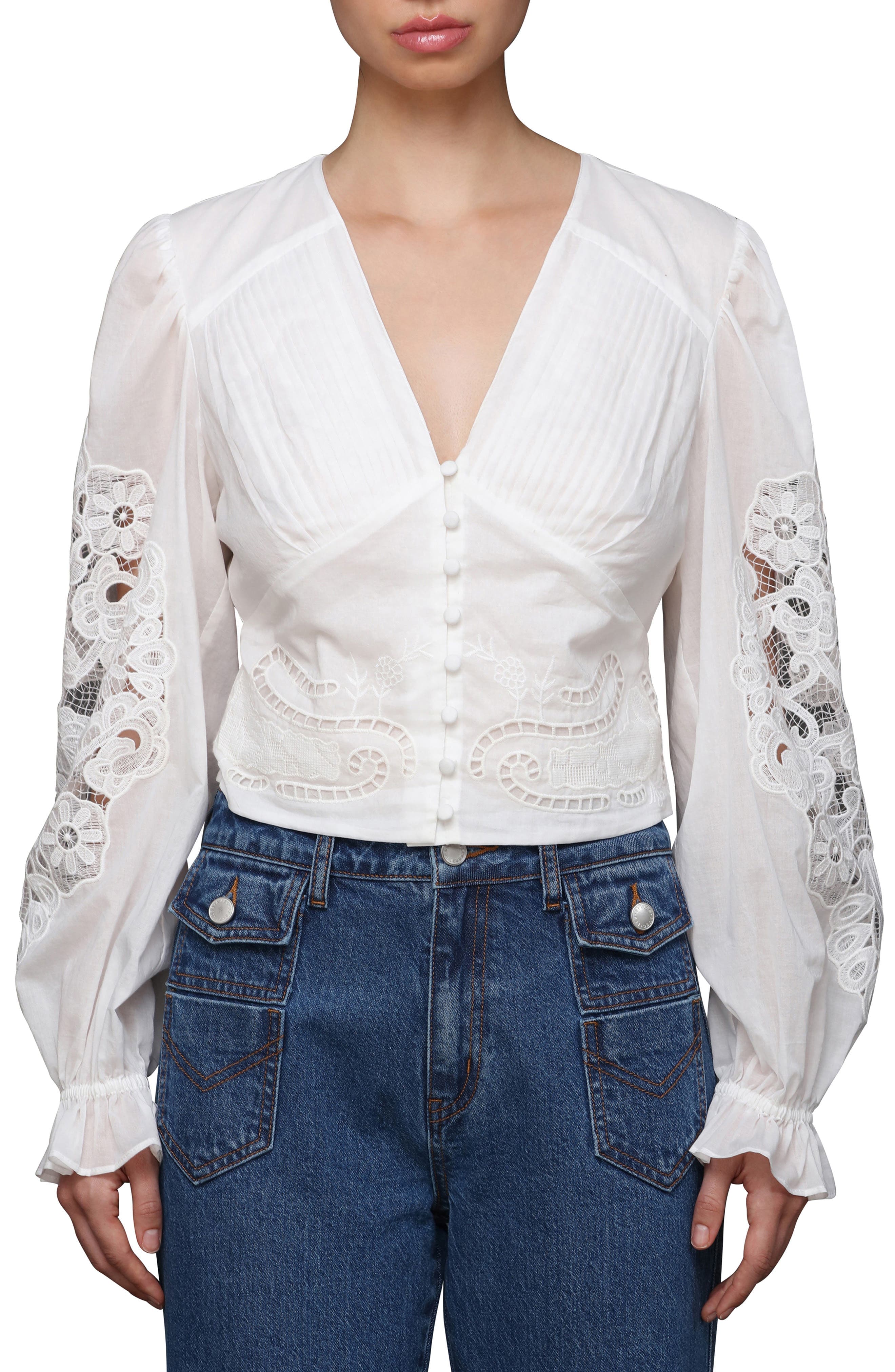 Pintuck Lace Shirt - image 1