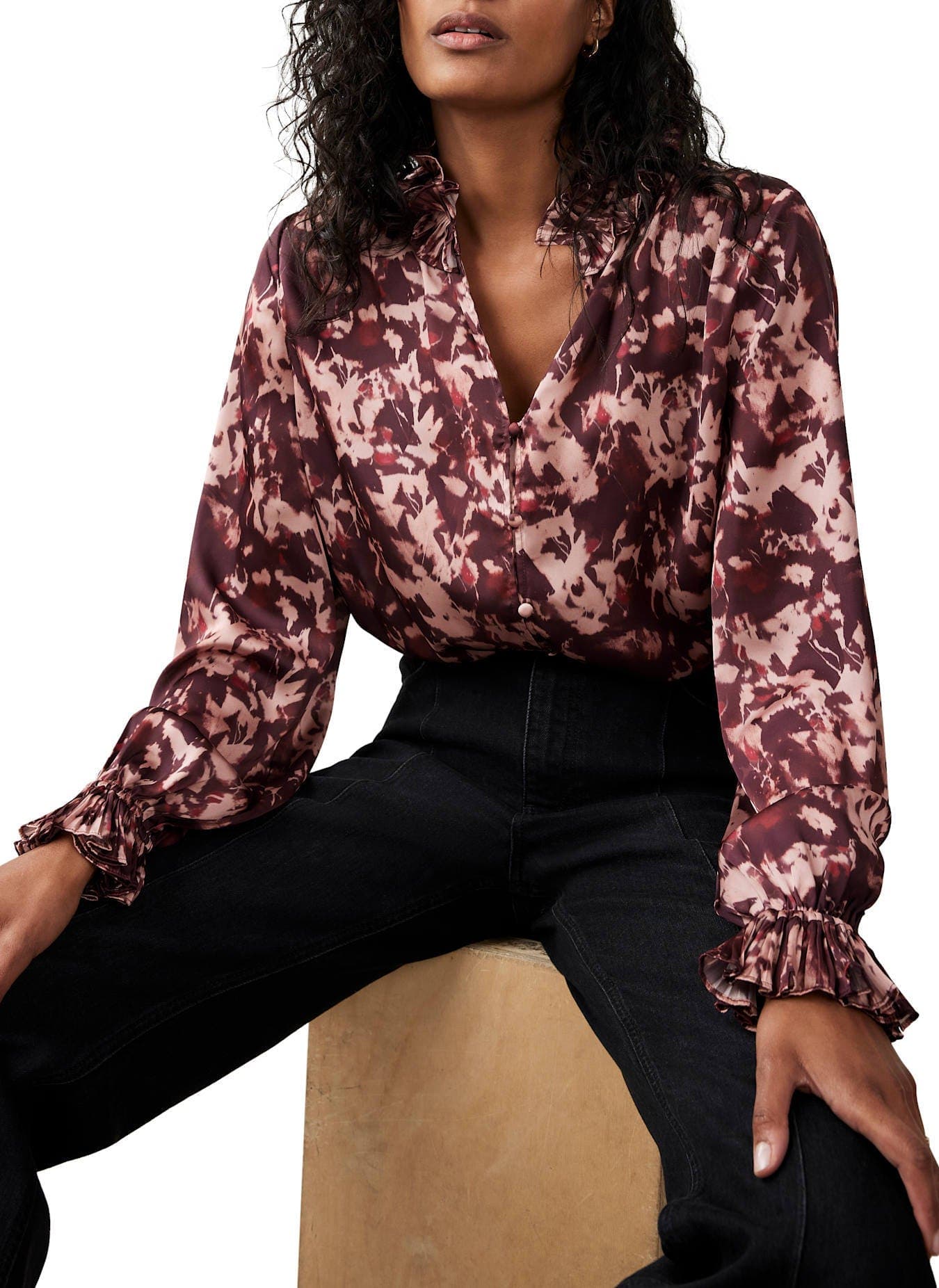 Printed Satin Blouse - image 2
