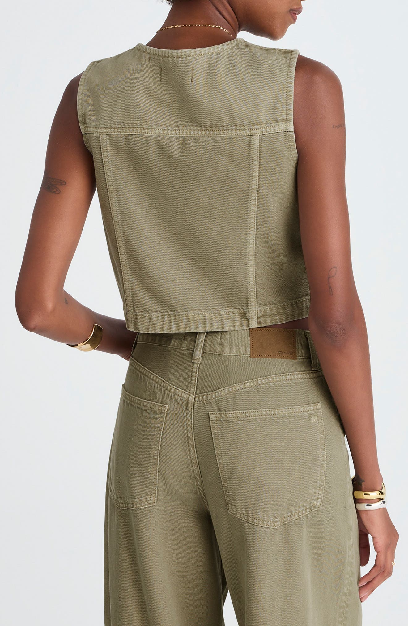 Crop Denim Vest - image 2