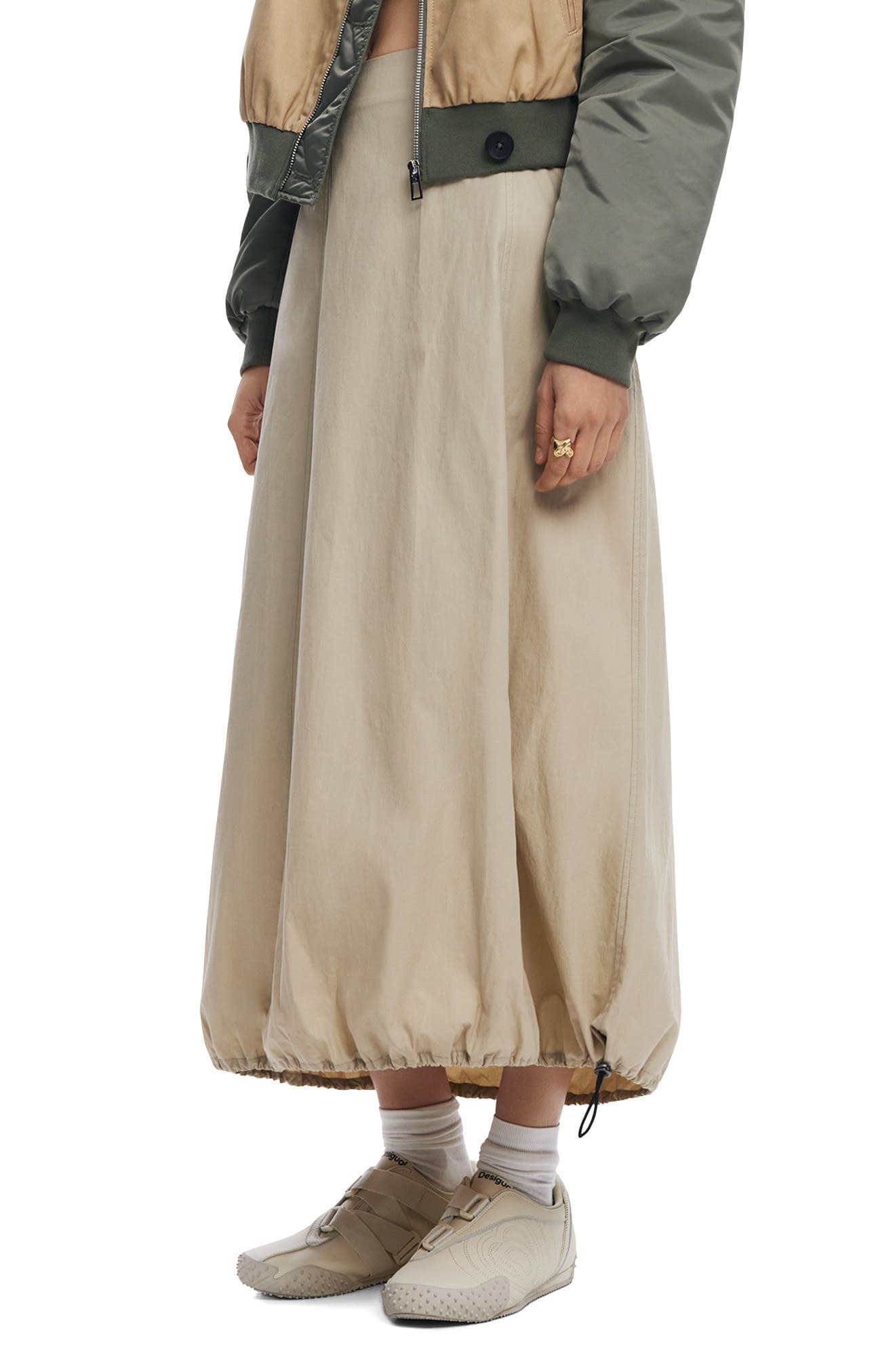 Drawcord Maxi Skirt - image 1