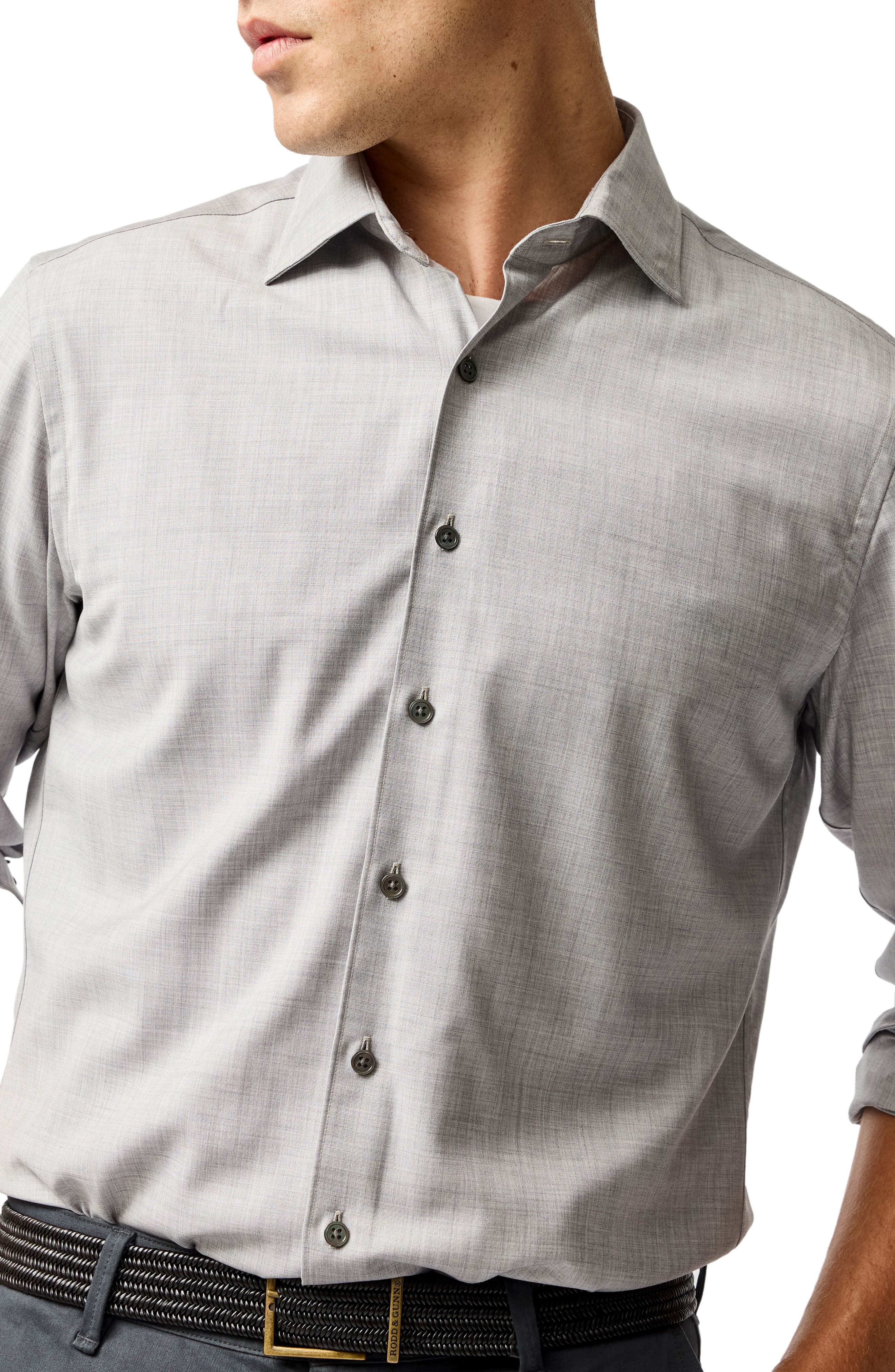 Esk Valley Wool Melange Button-Up Shirt - image 2