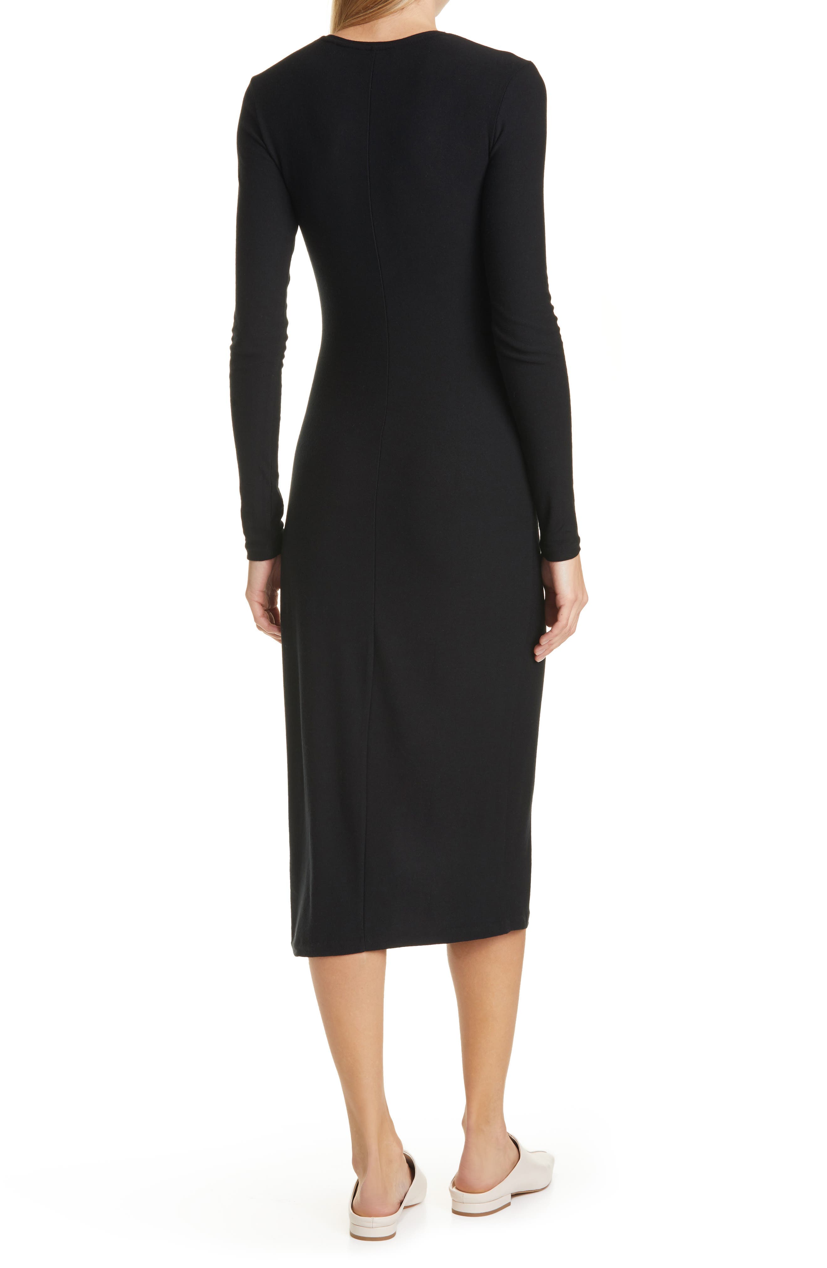 Drape Long Sleeve Midi Dress - image 2