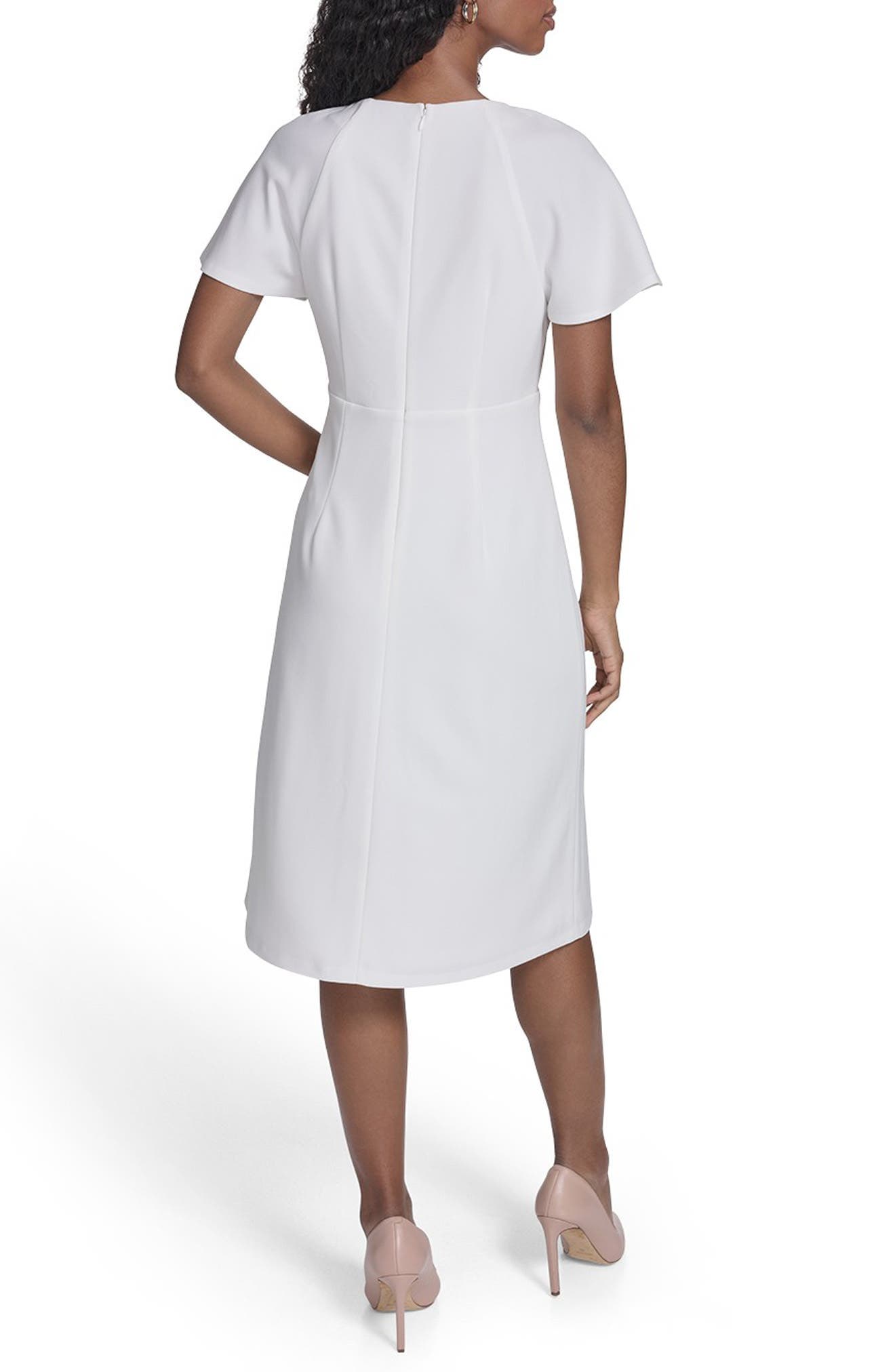 Keyhole Short Sleeve Midi Dress - image 2