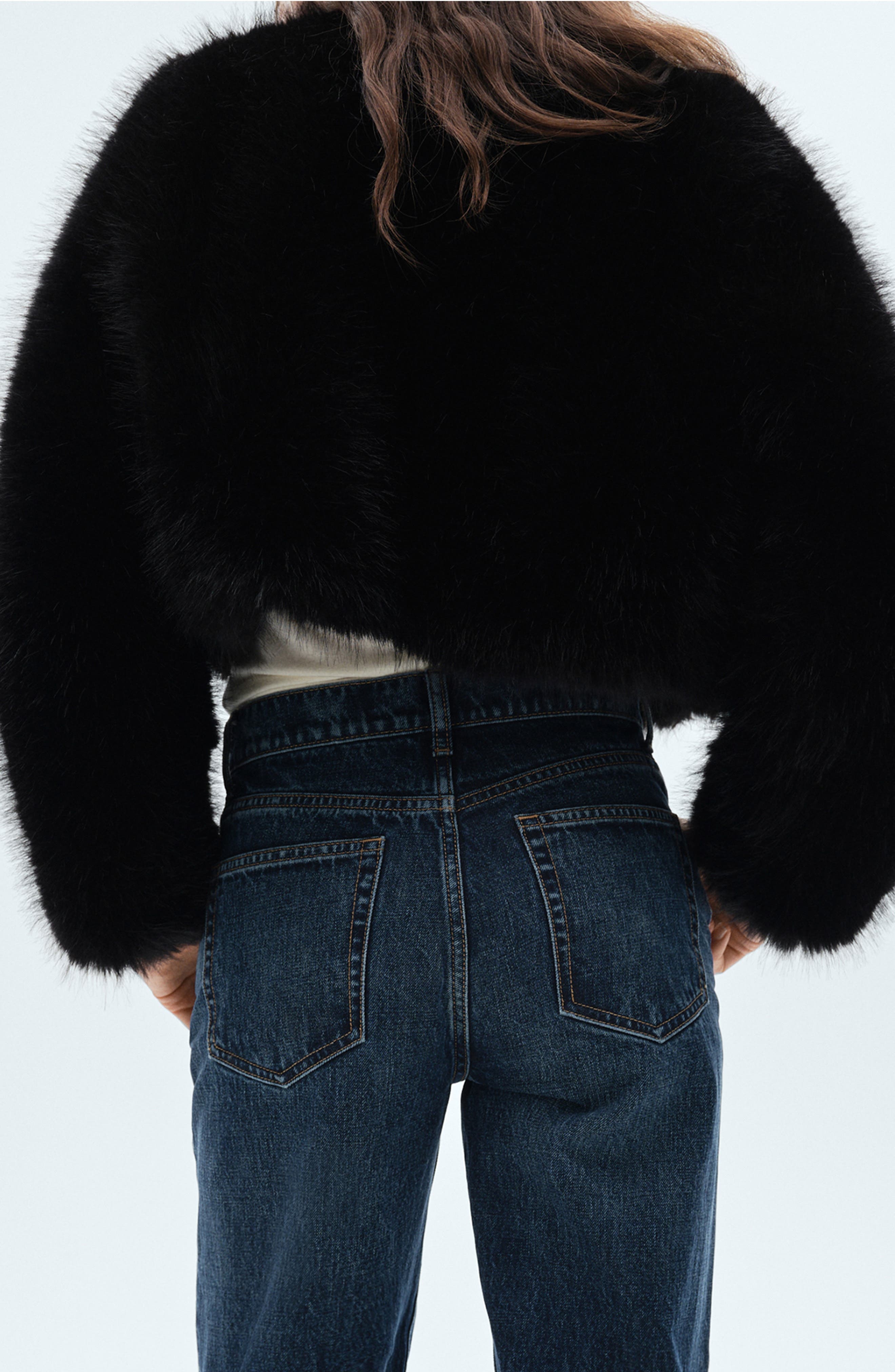 Boleta Faux Fur Crop Jacket - image 2