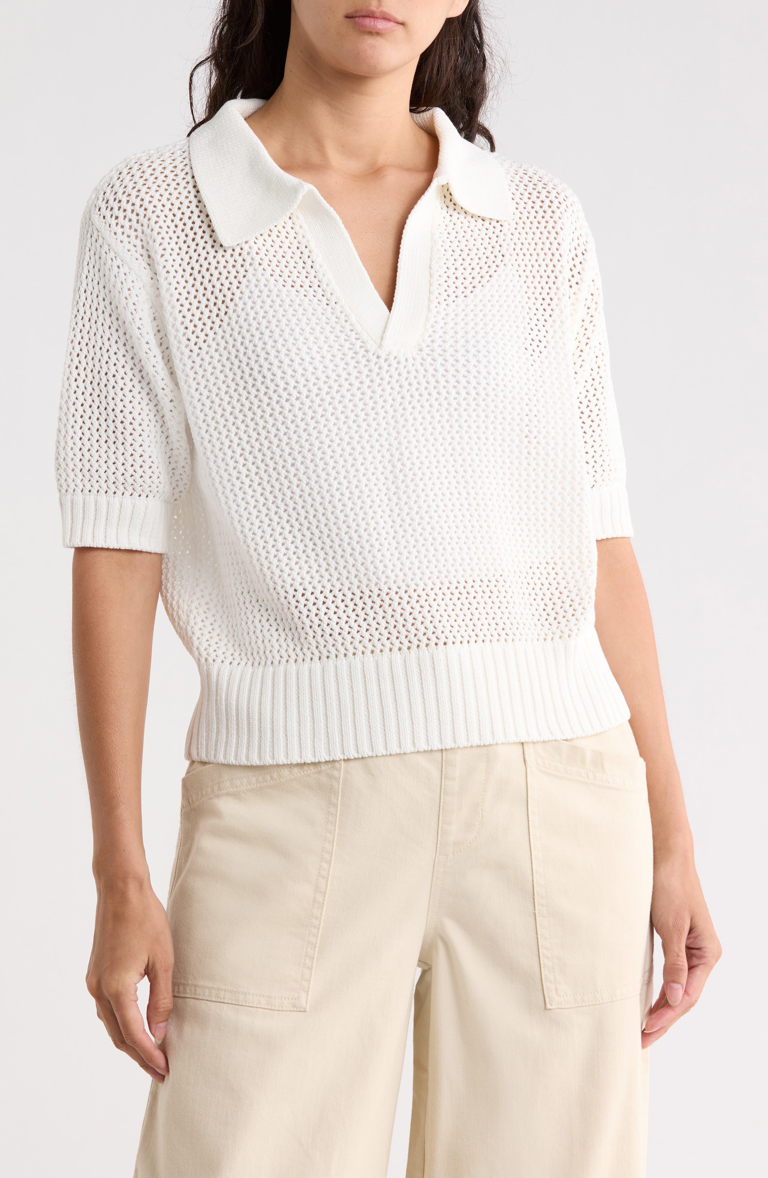 Open Knit Polo - image 1