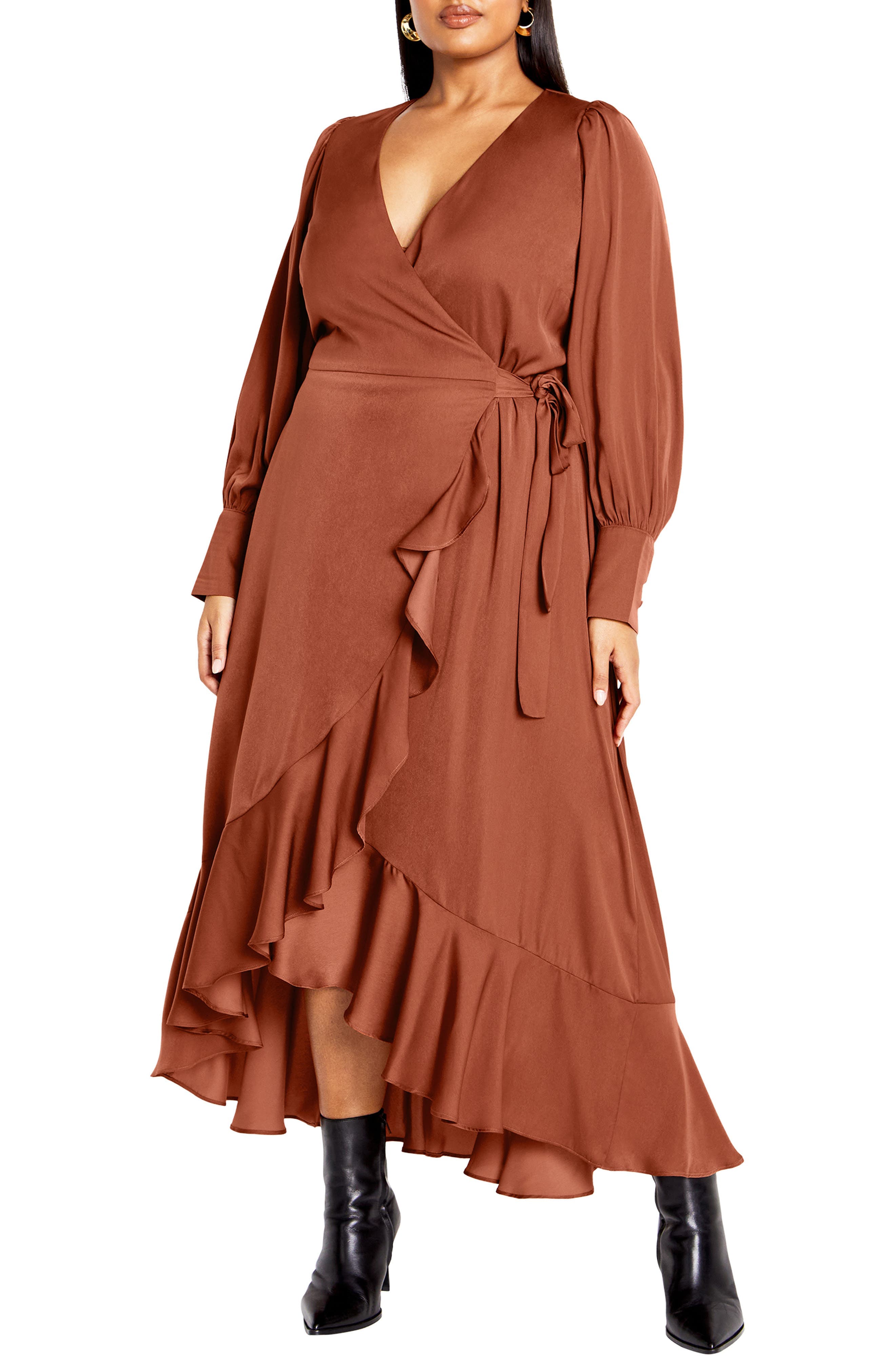 Oki Long Sleeve Wrap Maxi Dress - image 1