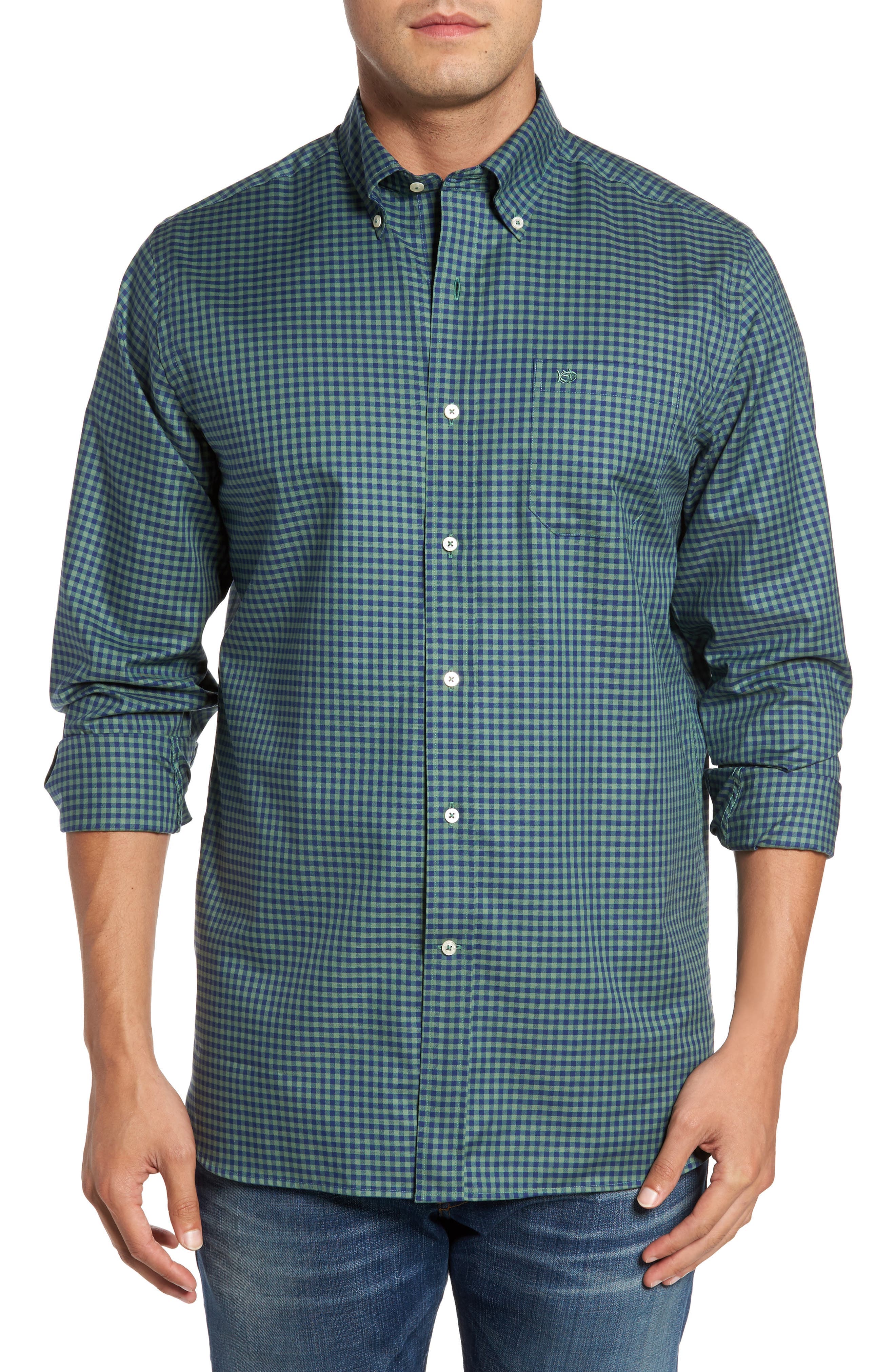 Ridgeland Classic Fit Plaid Sport Shirt - image 1