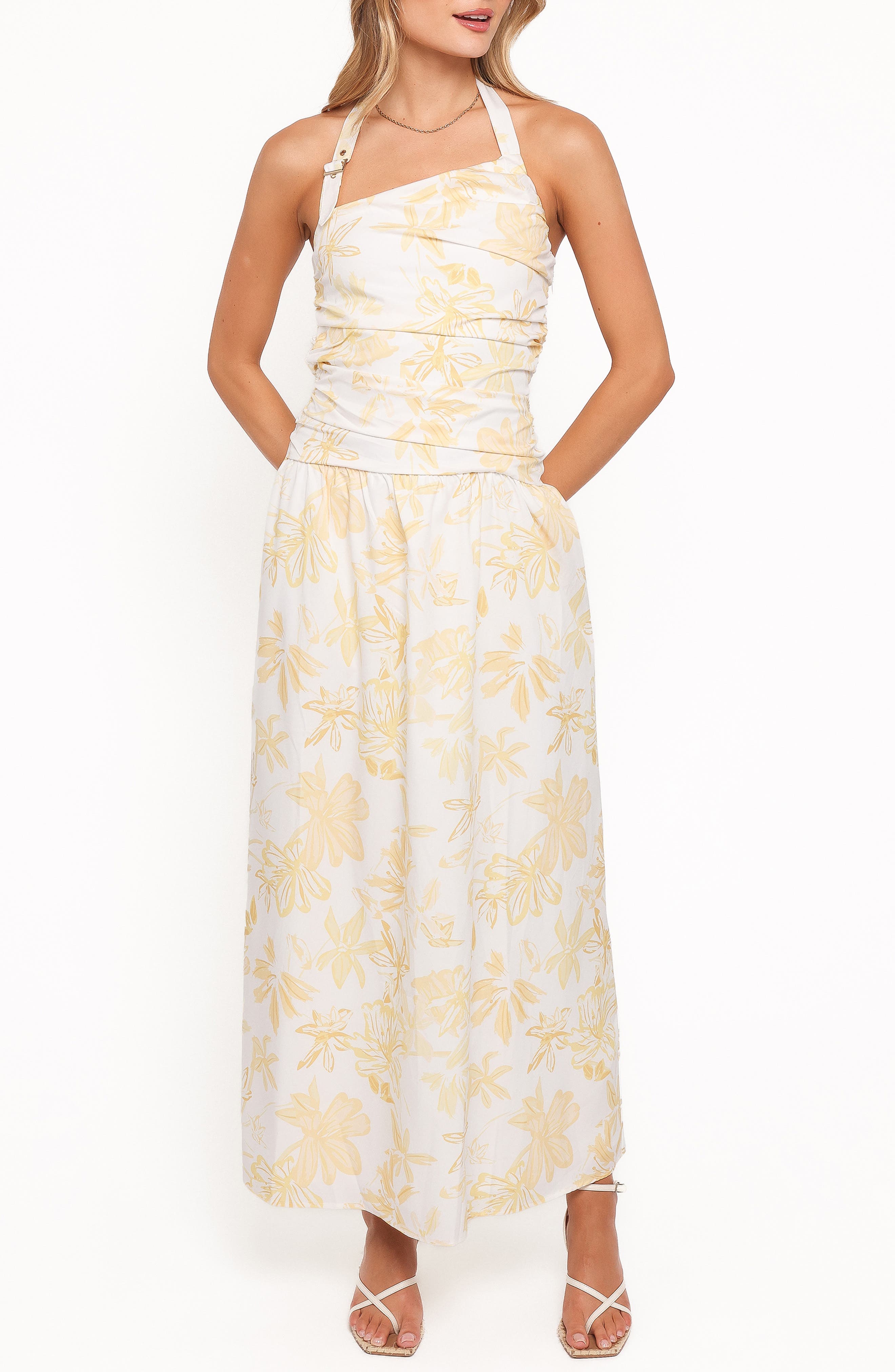 Jemma Floral Print Halter Maxi Dress - image 1