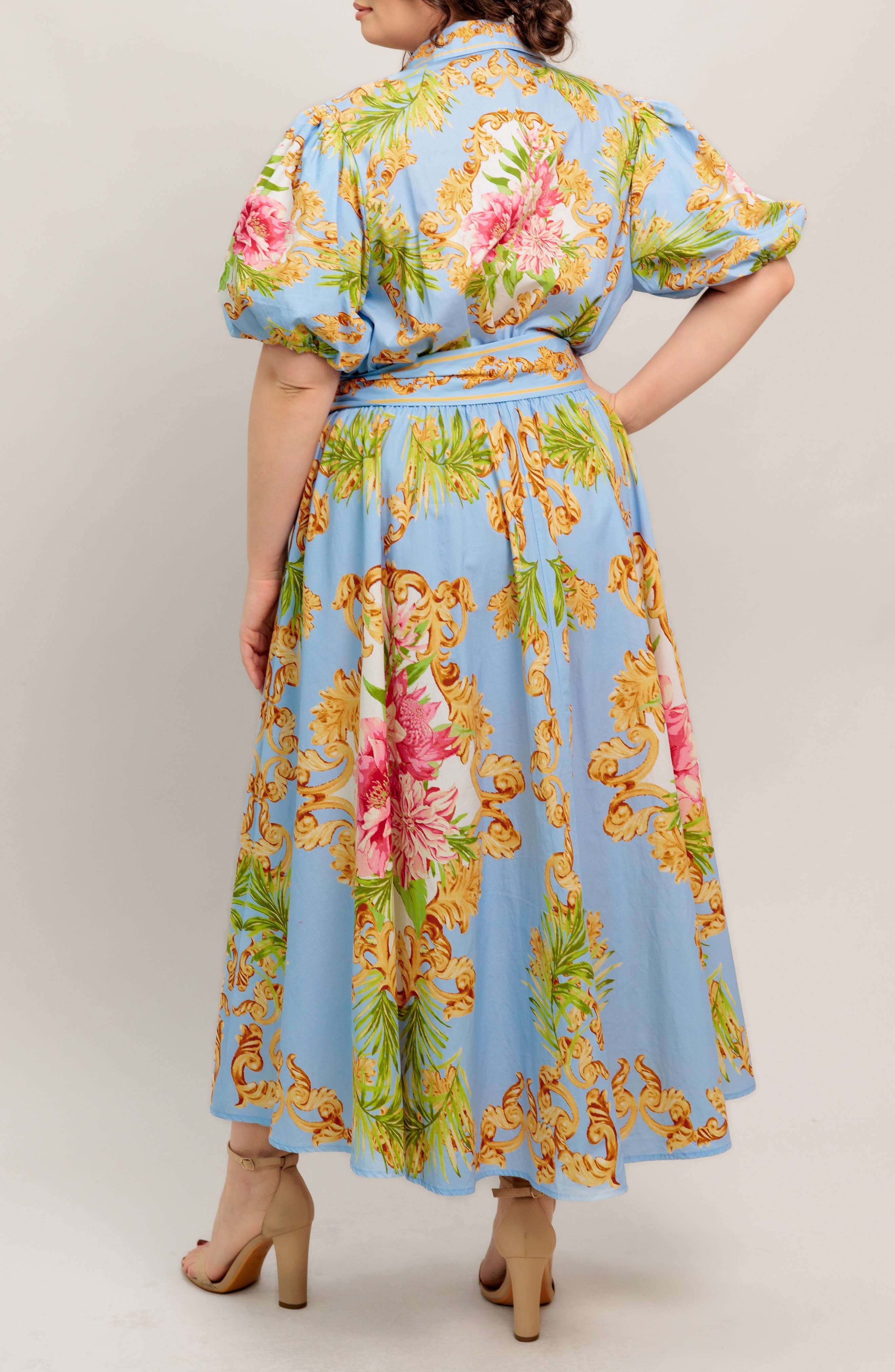 Print Tie Waist Shirtdress - image 2