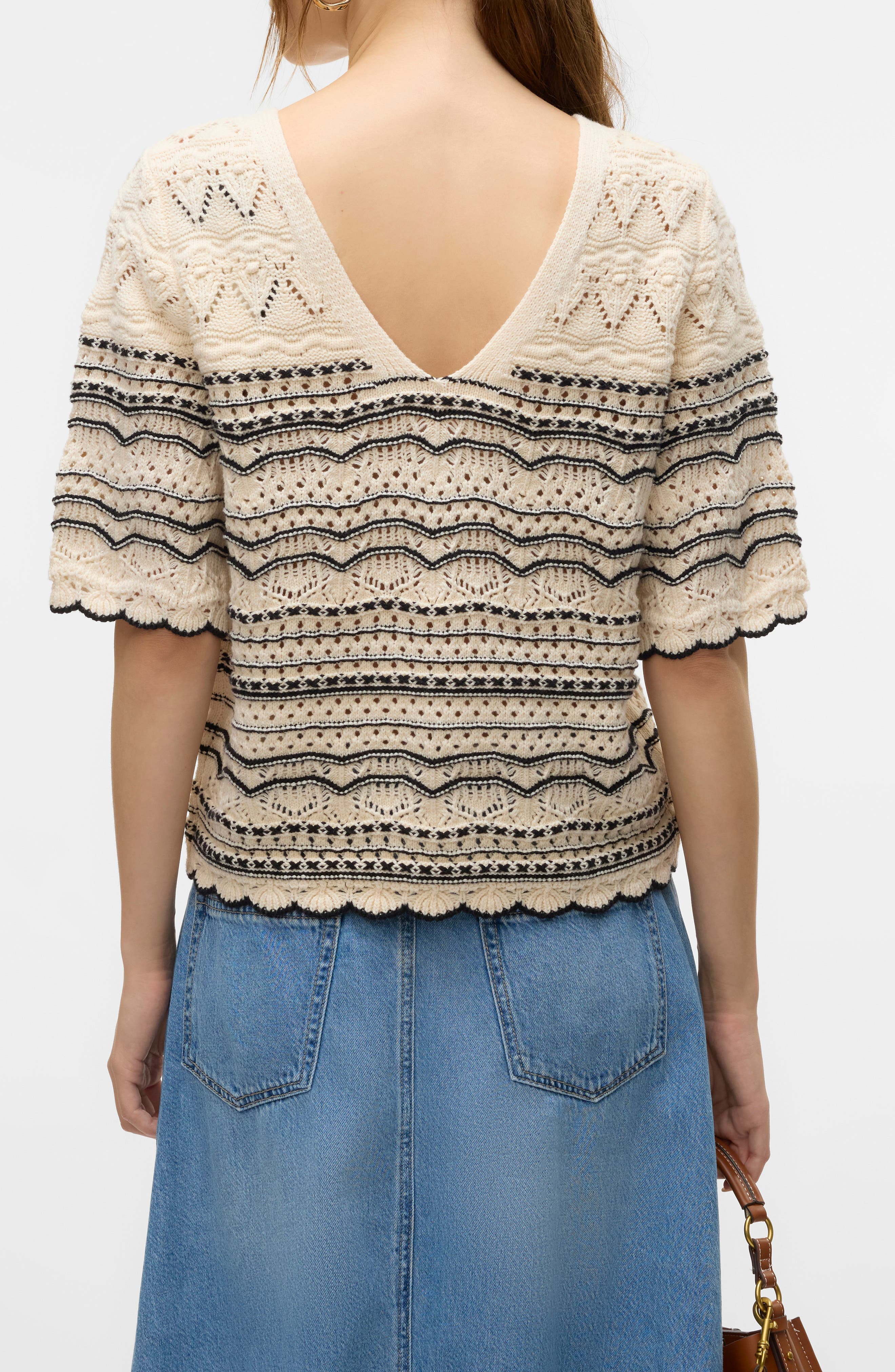 Pattern Pointelle Sweater - image 2