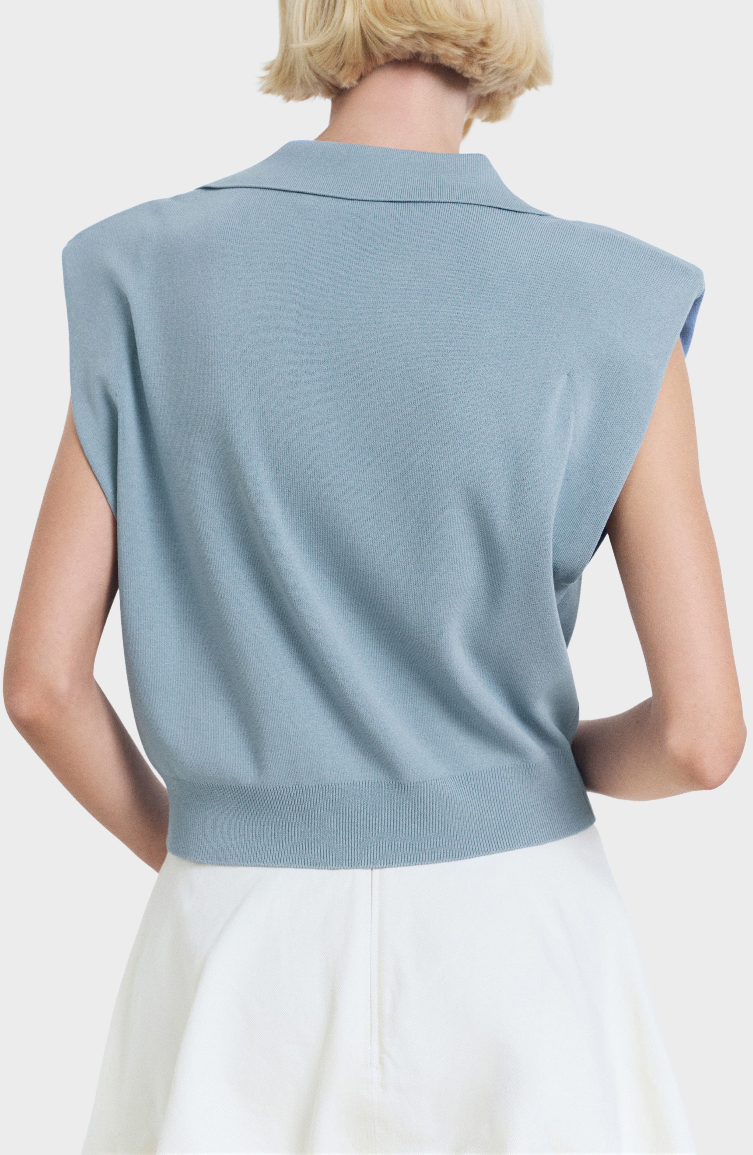Padded Shoulder Sweater Vest - image 2