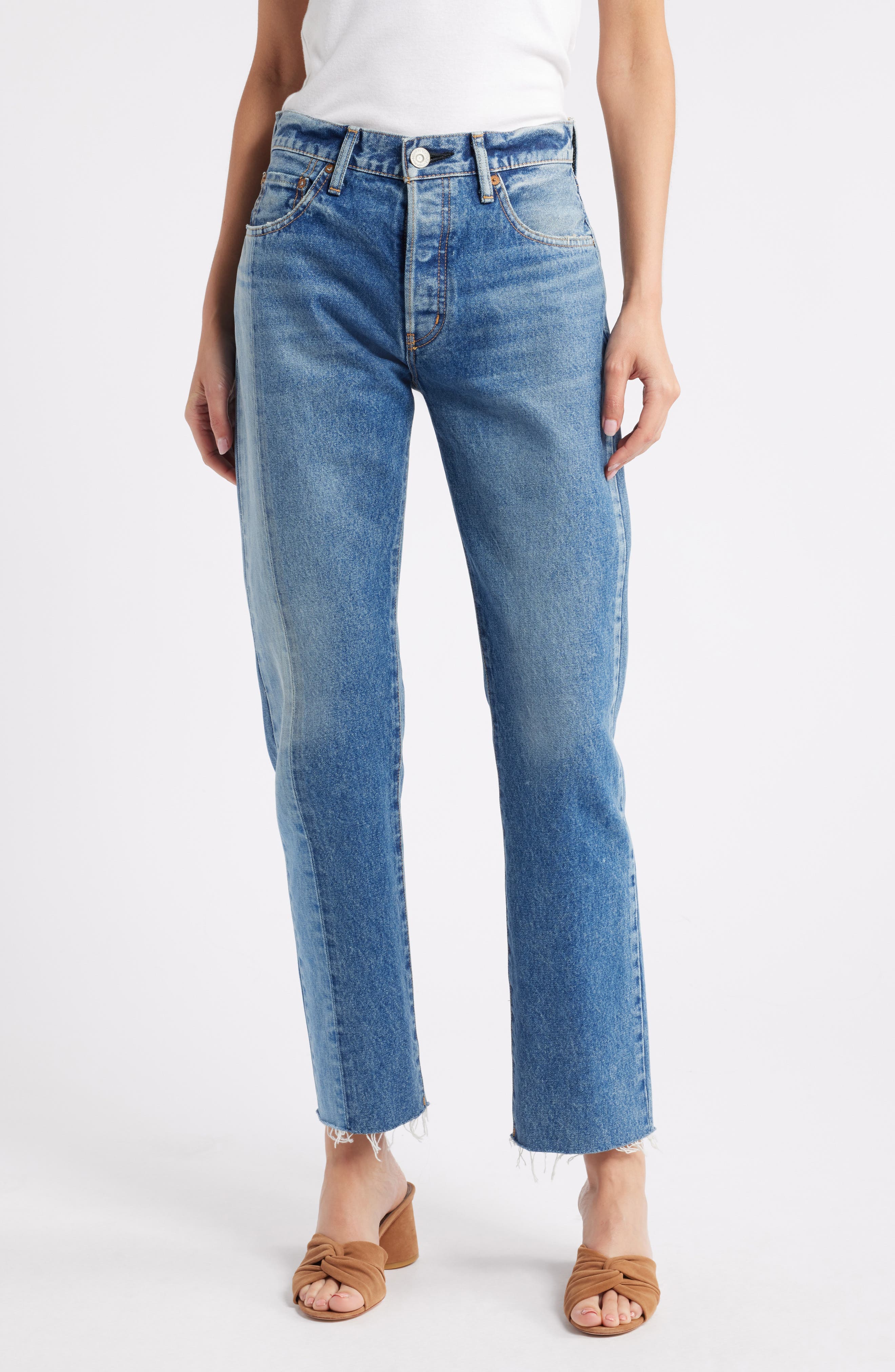Westchase High Waist Ankle Straight Leg Jeans - image 1