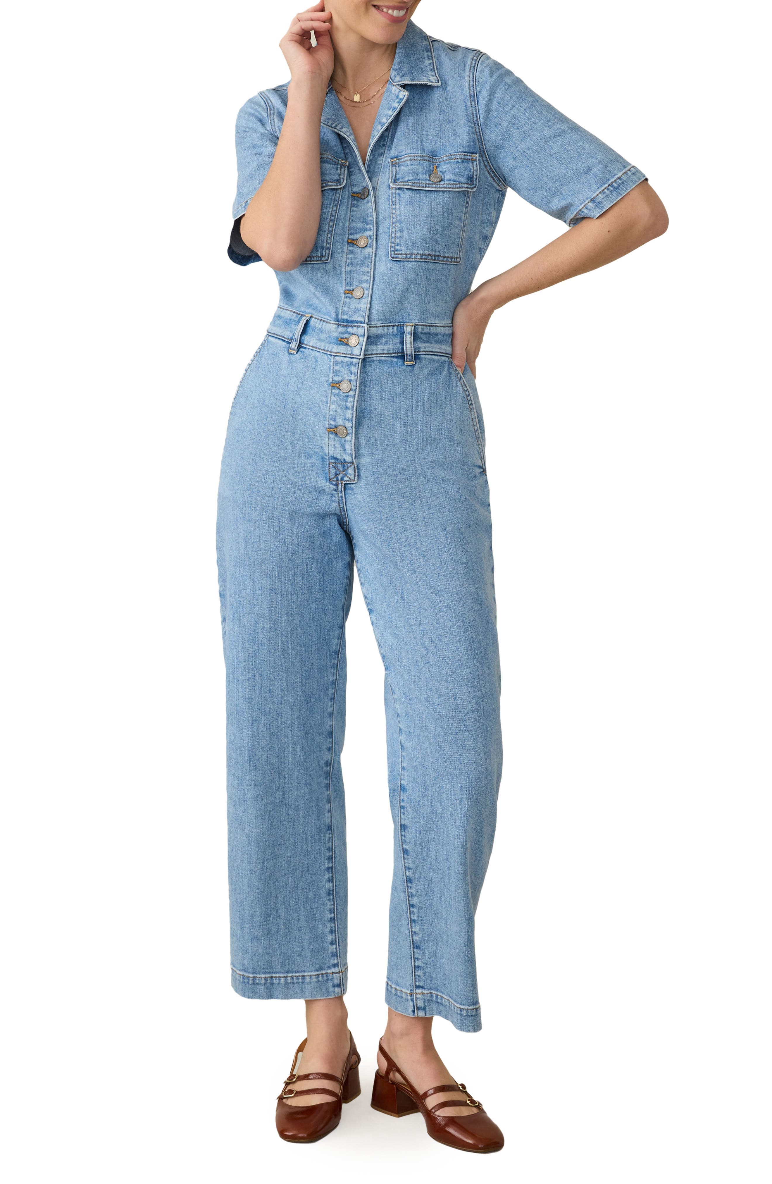 Michelle Denim Jumpsuit - image 1