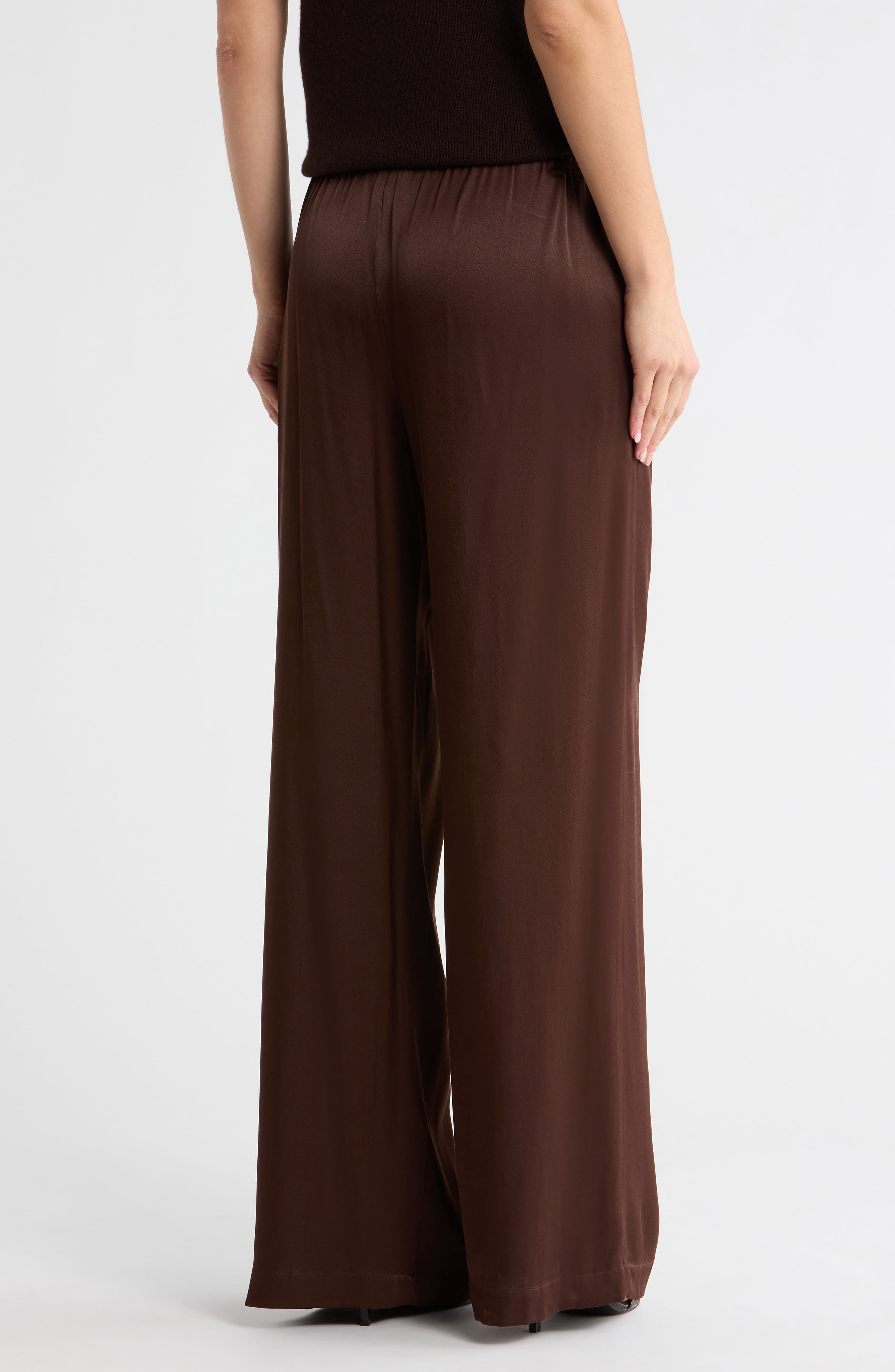 Tie Front Satin Wide Leg Pants - image 4