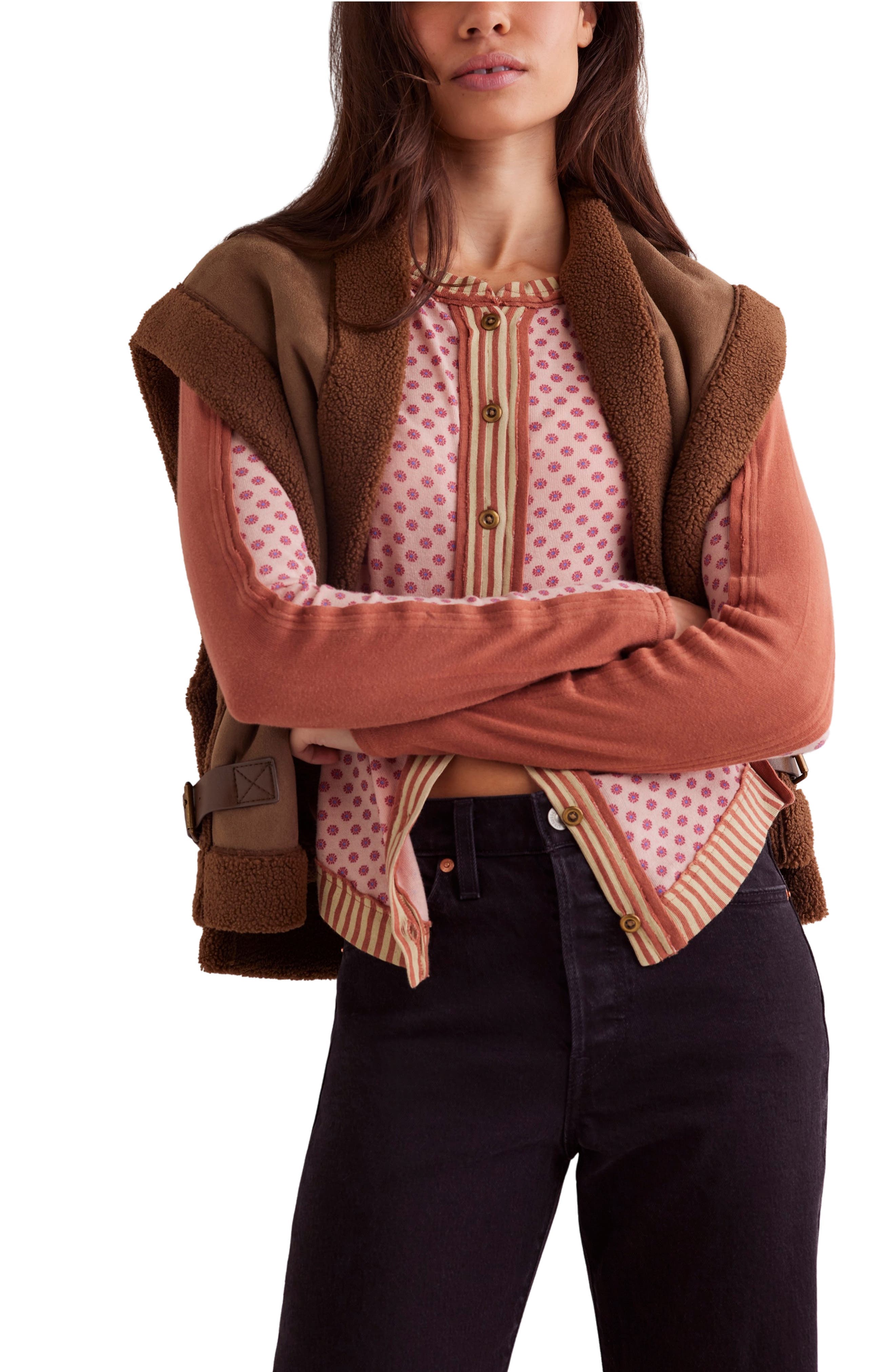 Instant Classic Floral Print Cotton Button-Up Knit Top - image 2
