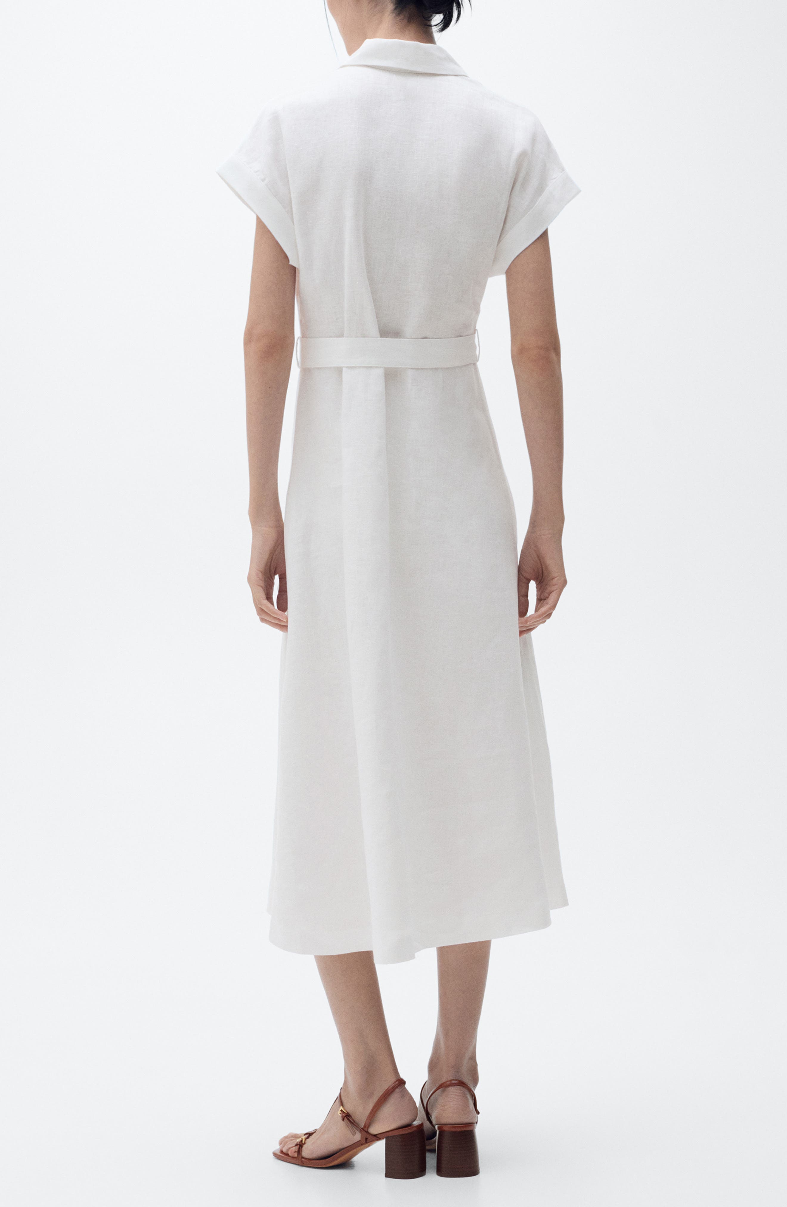 Belted Linen Shirtdress - image 2