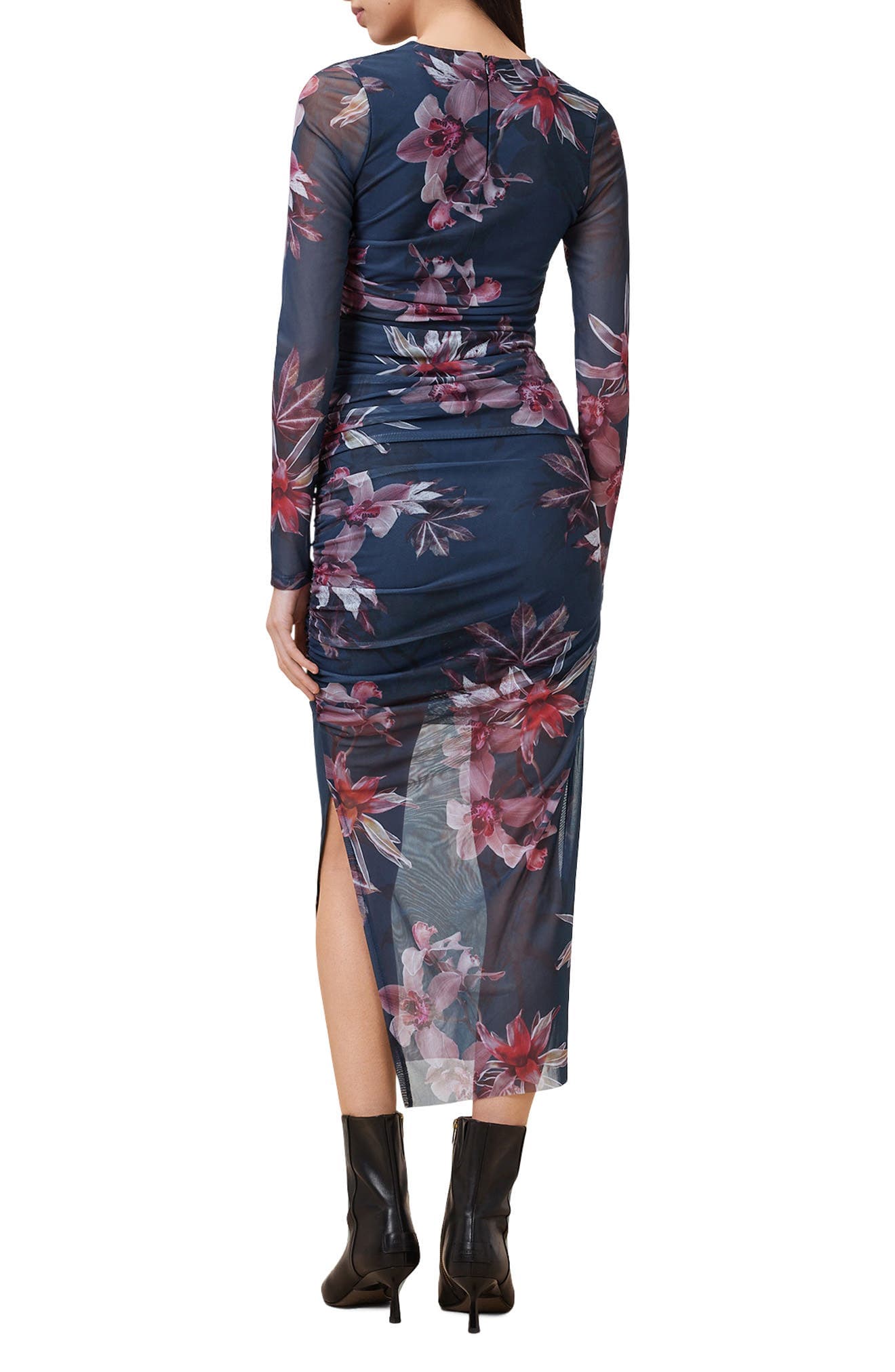 Hanako Long Sleeve Mesh Midi Dress - image 2