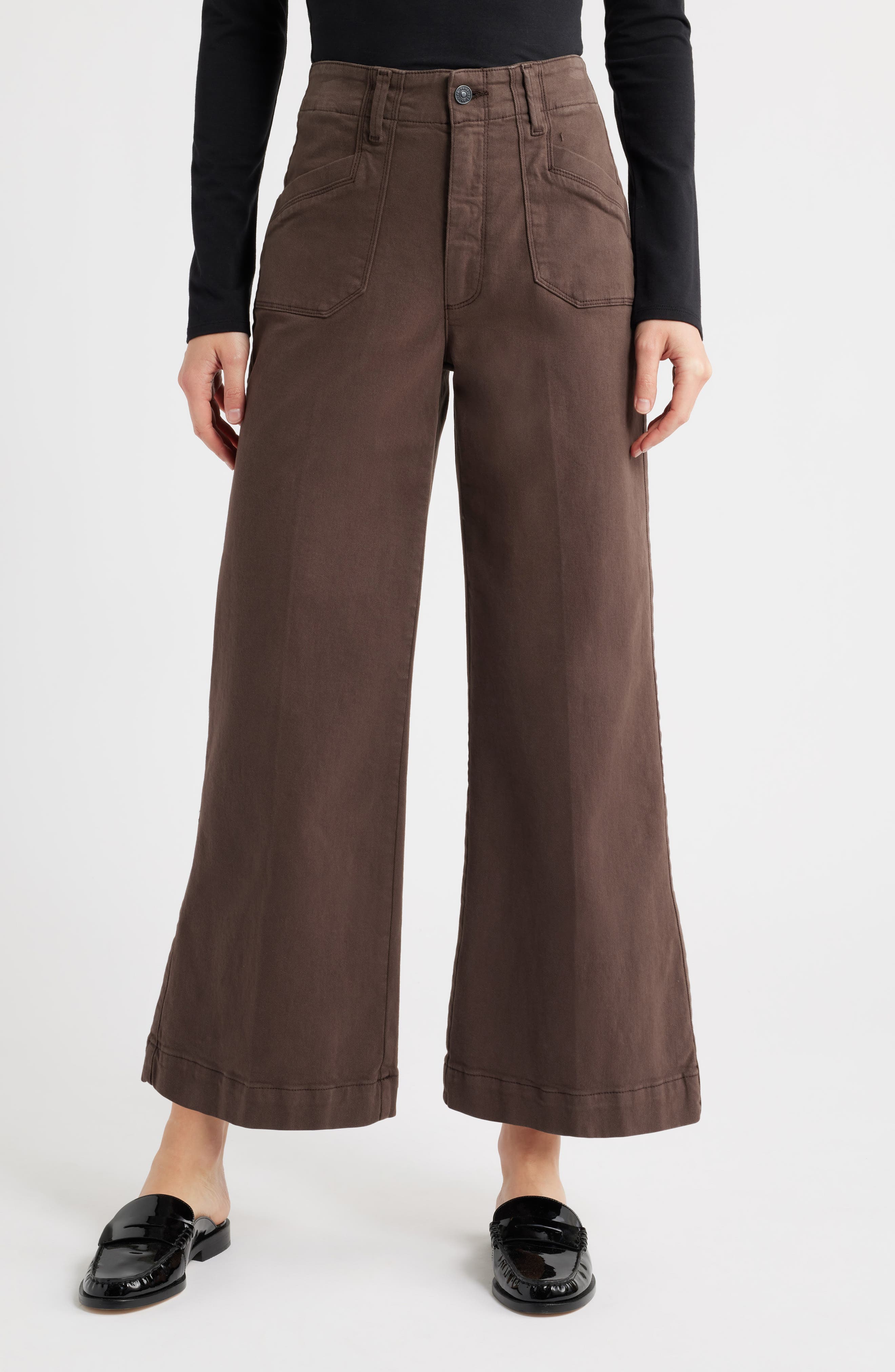 Anessa High Waist Ankle Wide Leg Utility Pants - image 1