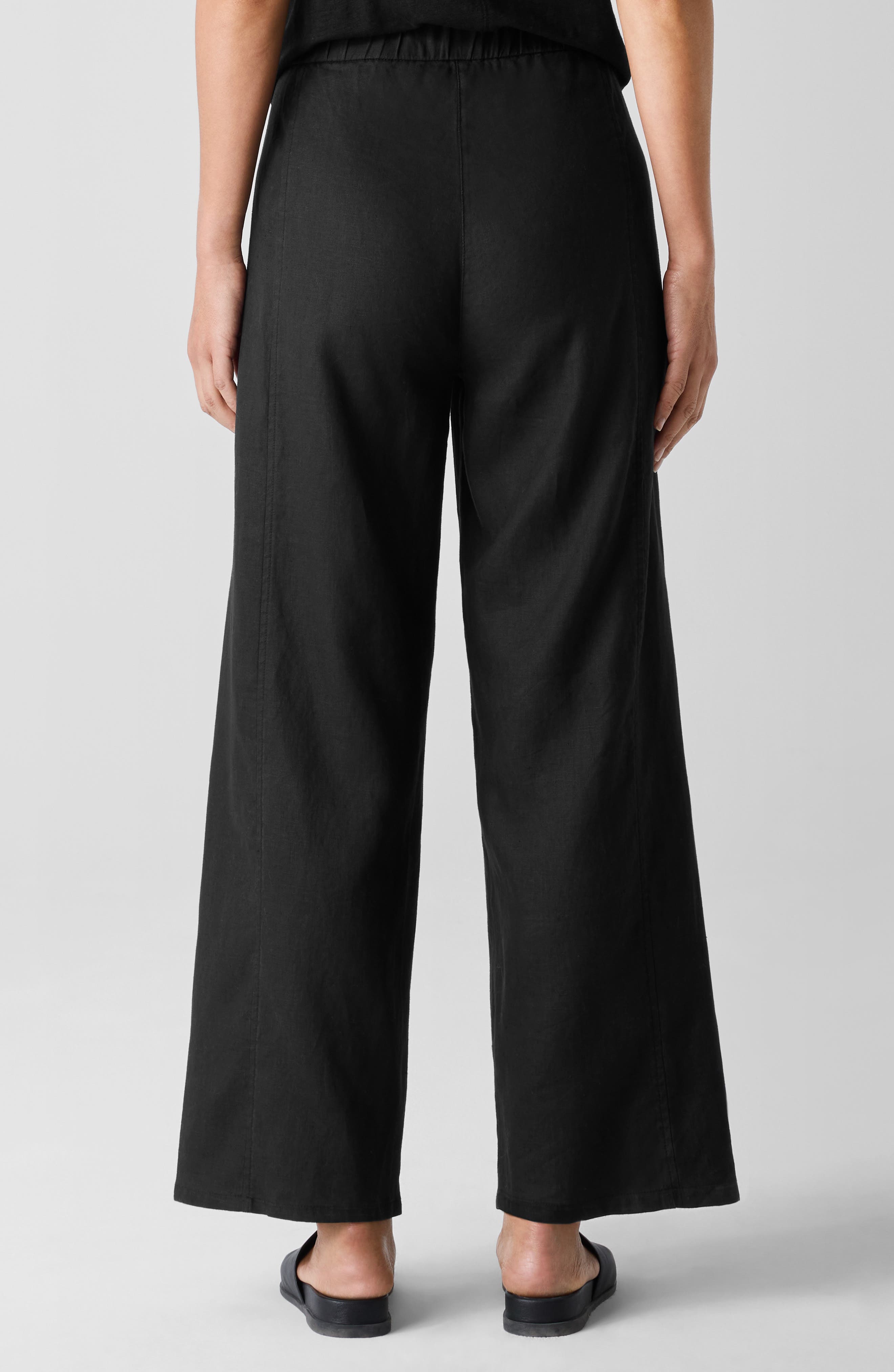Wide Leg Organic Linen Ankle Pants - image 2