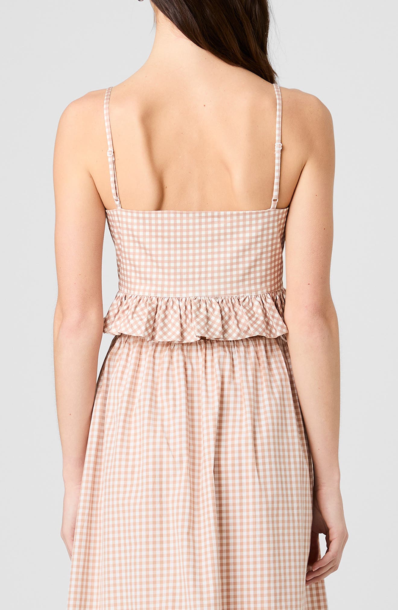 Lilah Gingham Crop Camisole - image 2