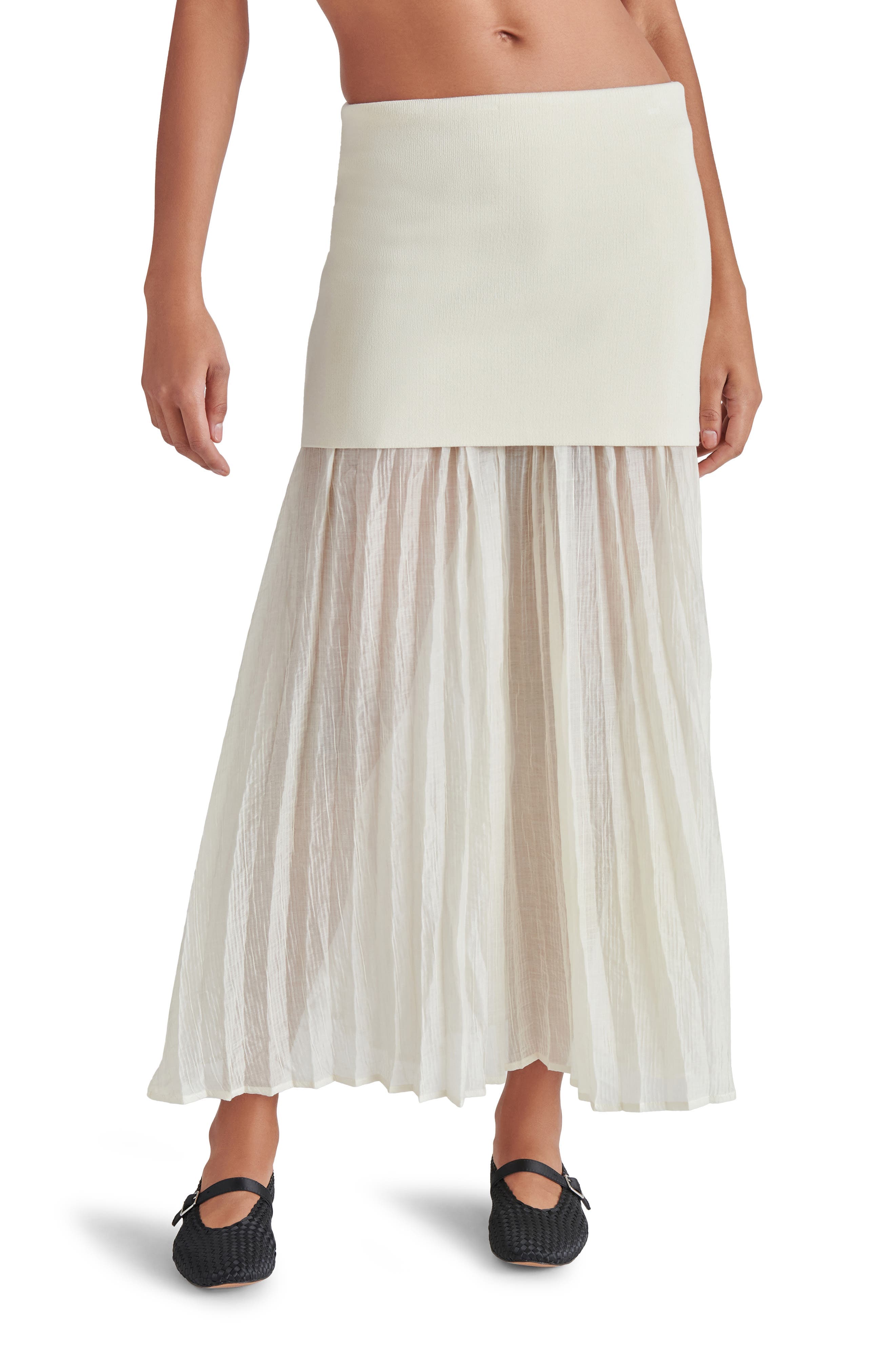 Malvina Mixed Media Maxi Skirt - image 1
